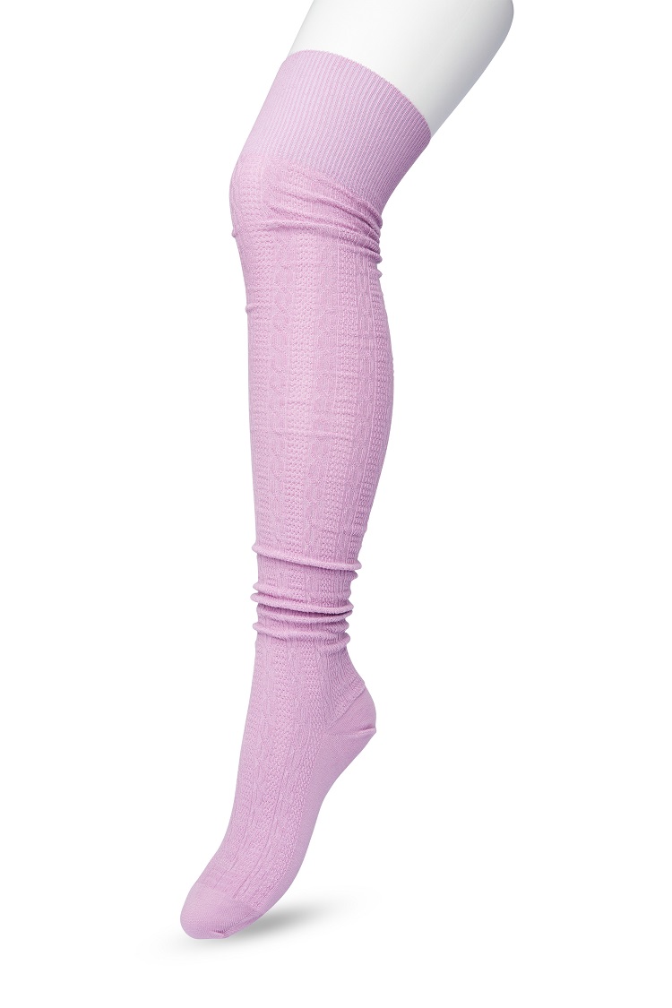 Classic Cable Over Knee Sock Lavender mist