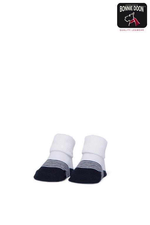 Newborn Stripe sock Organic Black iris