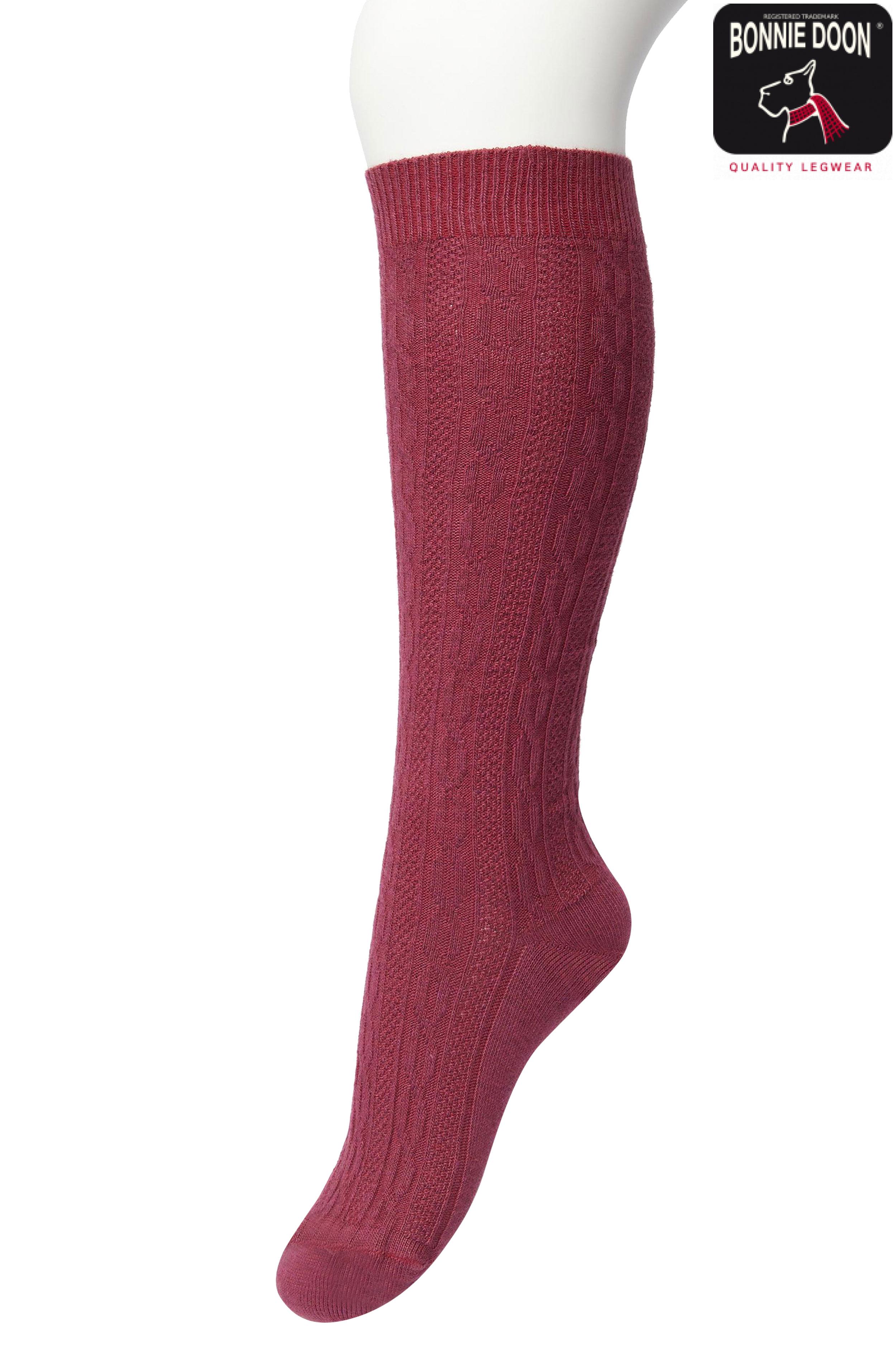 Classic Cable knee high Mesa rose