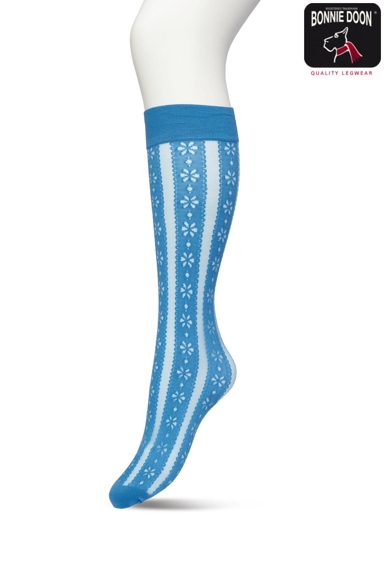 Flower Stripe Knee-High Vallarta blue