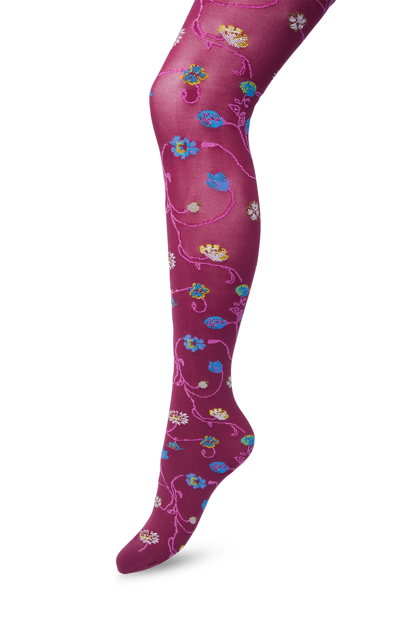 Floral Tights Crushed violets