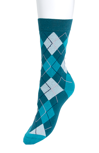 Argyle sock Deep lake
