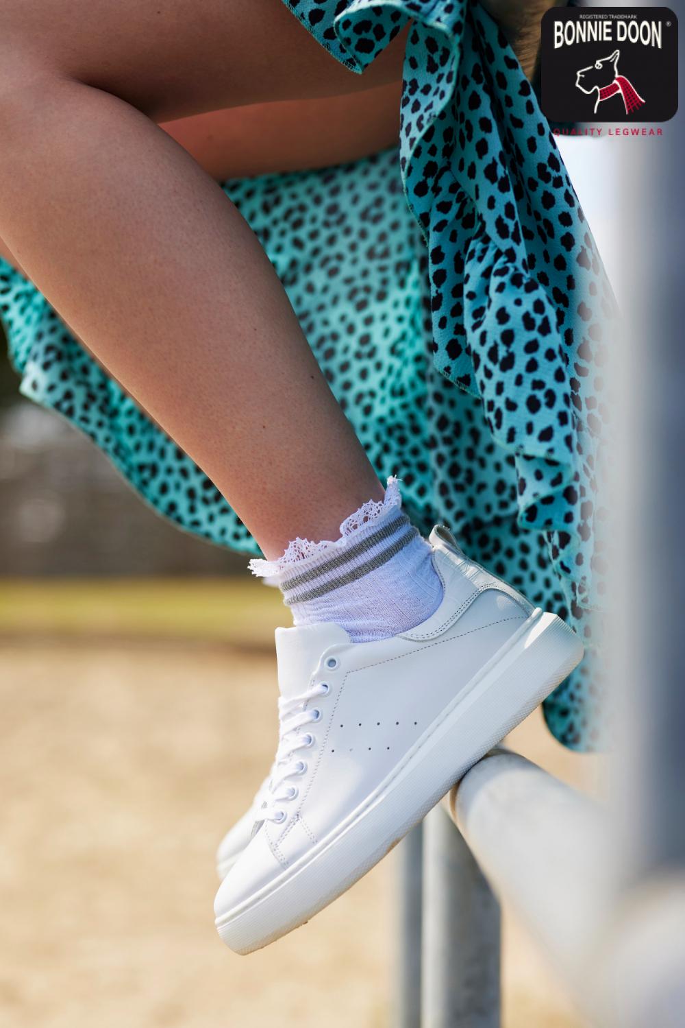 Sporty Lace Quarter sock White