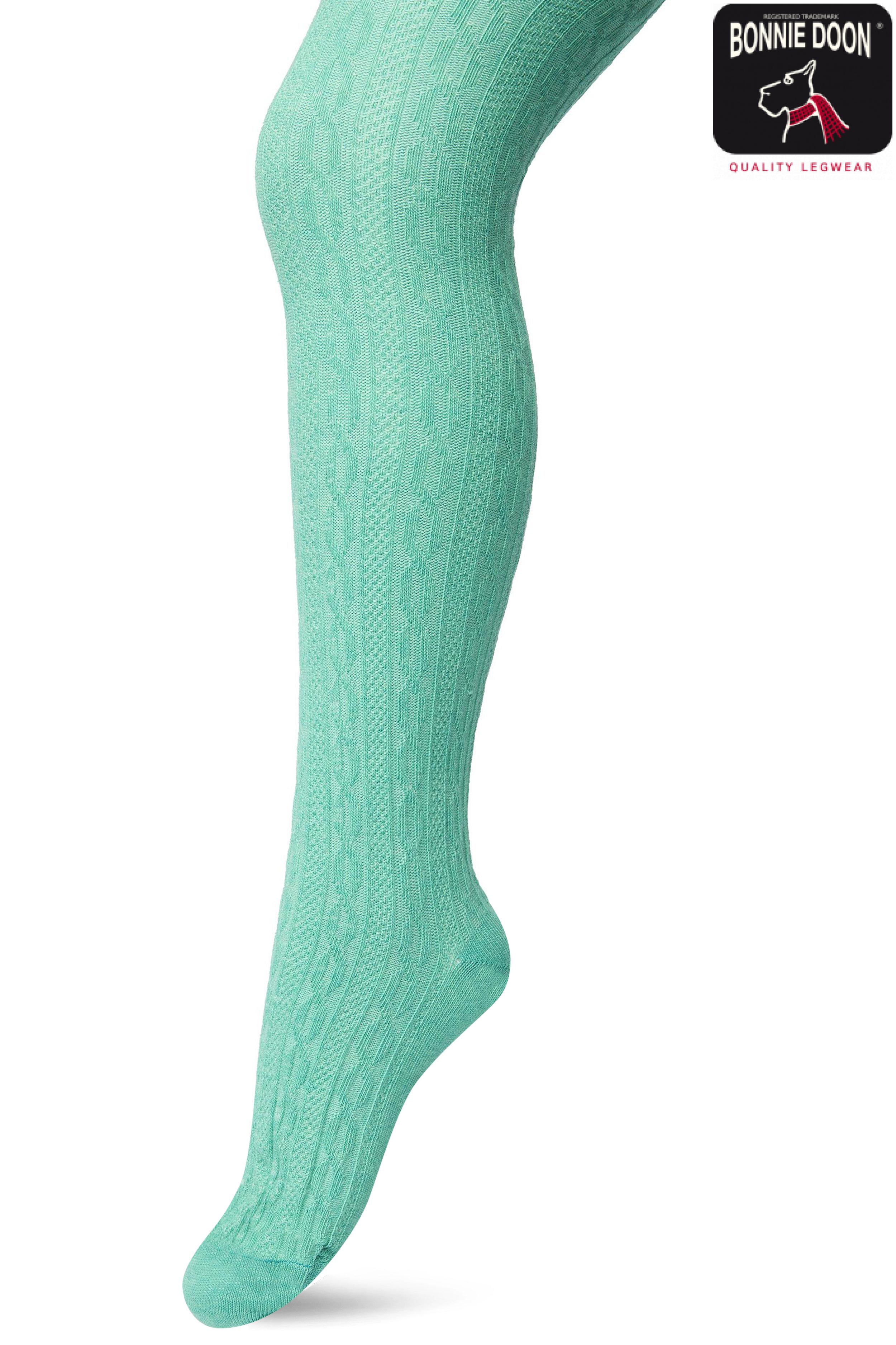 Classic Cable tights Malachite green