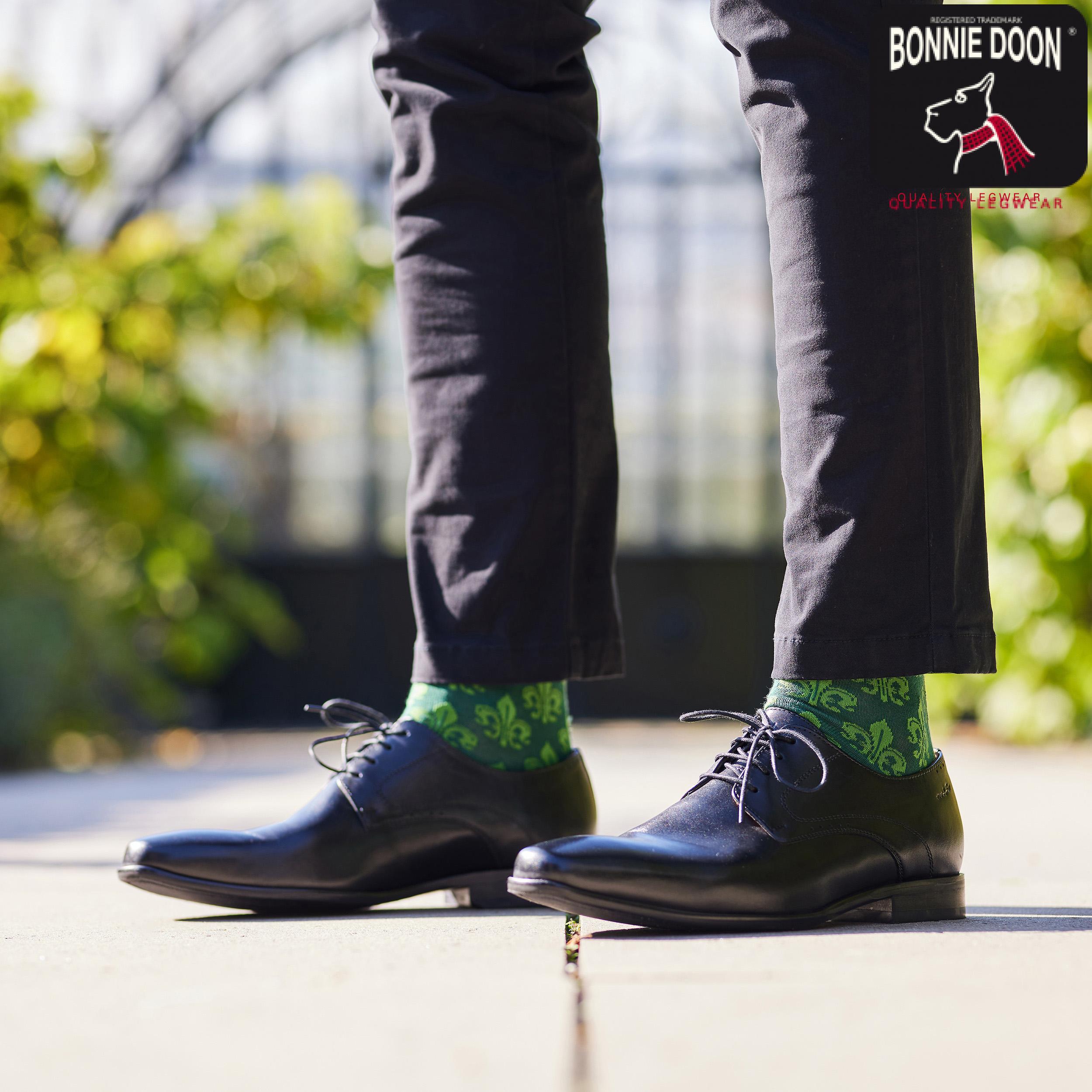 Fleur de Lis sock Black