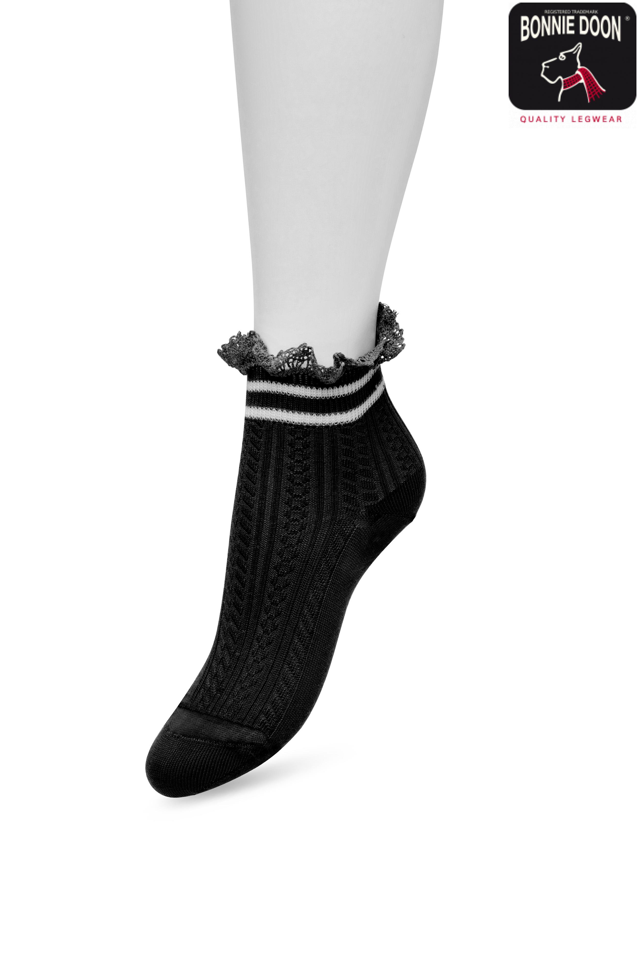 Sporty Lace Quarter sock Black