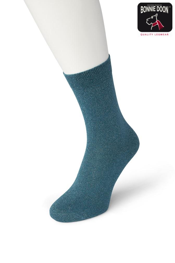 Cotton Sparkle sock Pine
