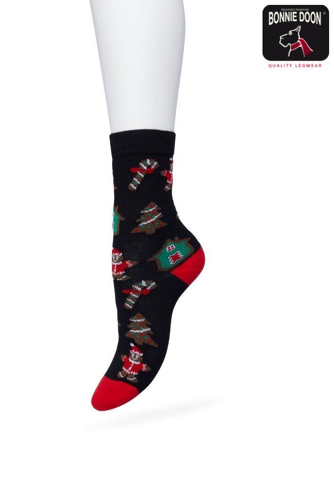 Christmas Cookies sock Black