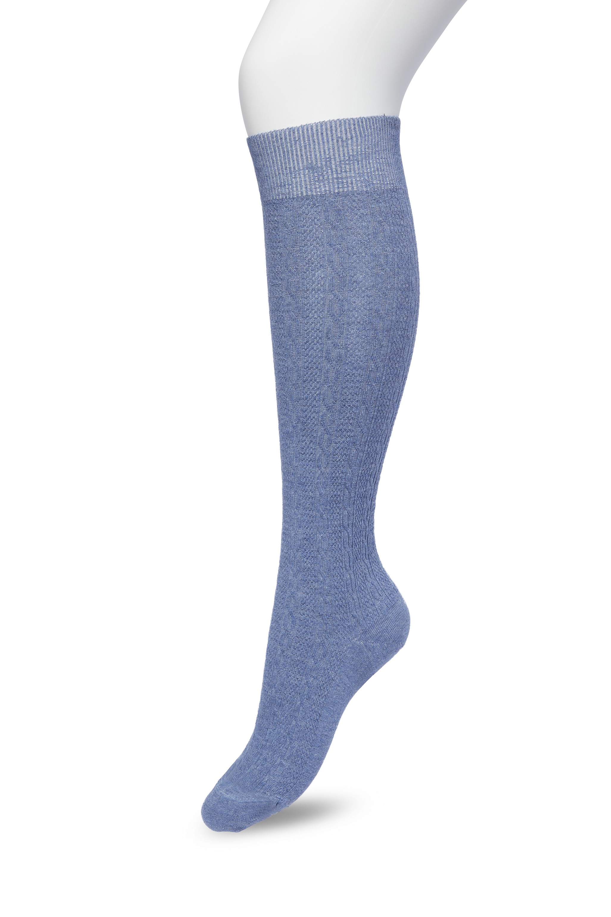 Classic Cable knee high Denim heather