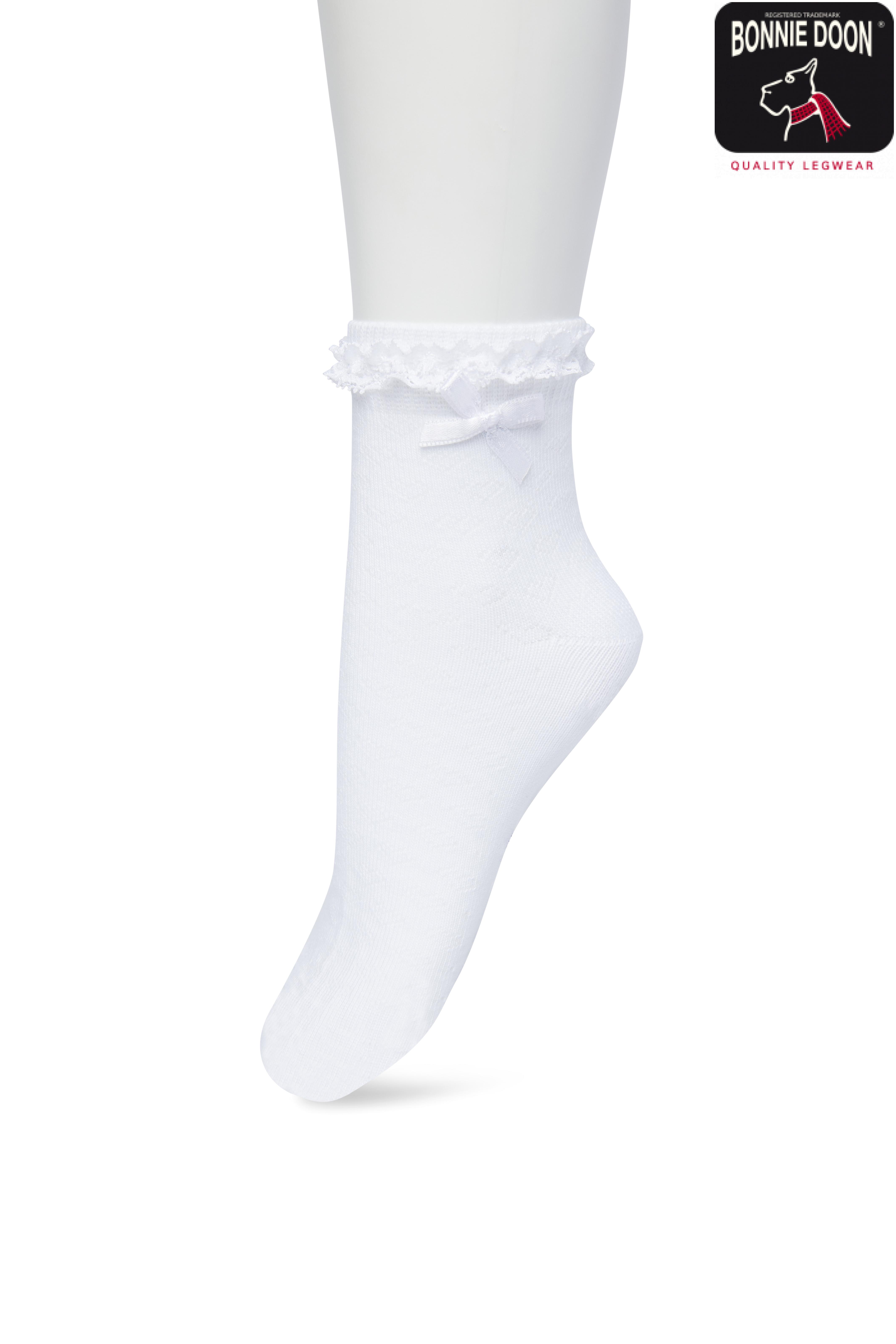 Ajour sock Organic cotton White