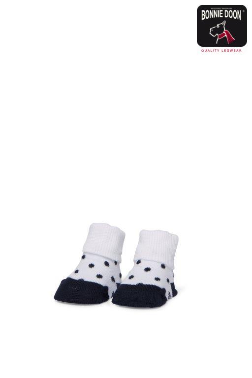 Newborn Dots sock Organic Black iris