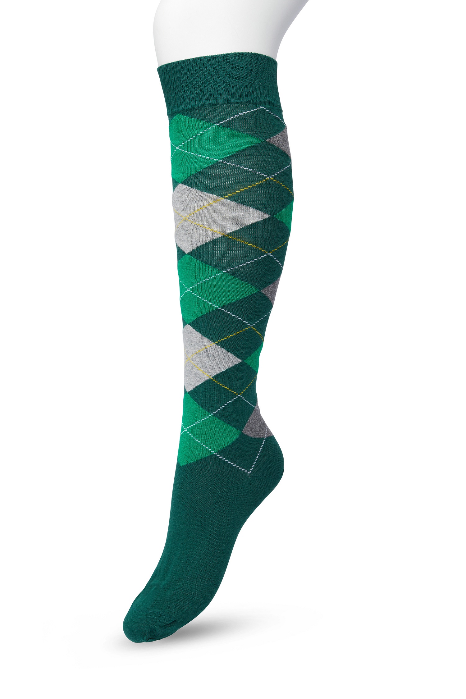 Argyle knee high Trekking green