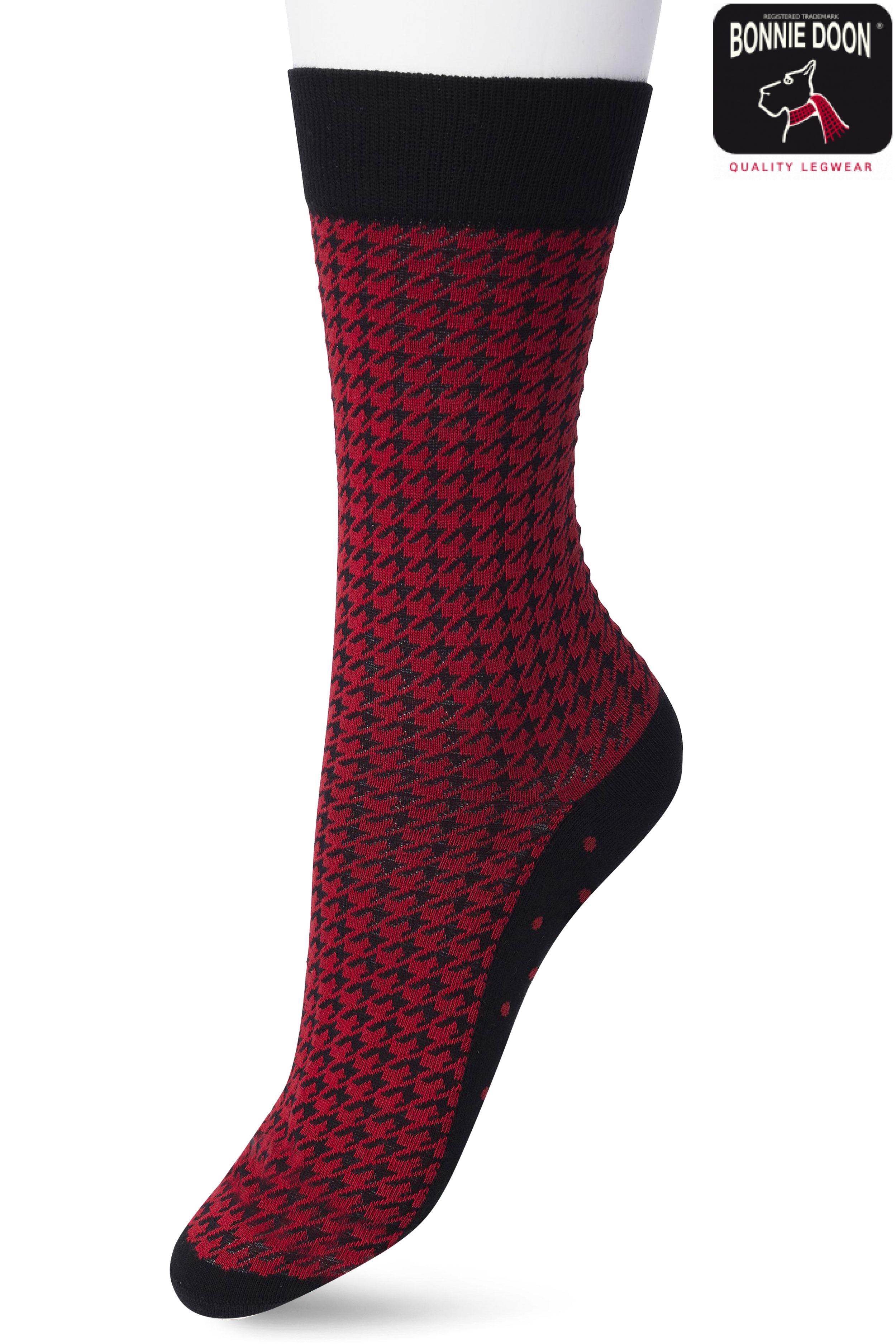 Houndstooth sock Chili pepper