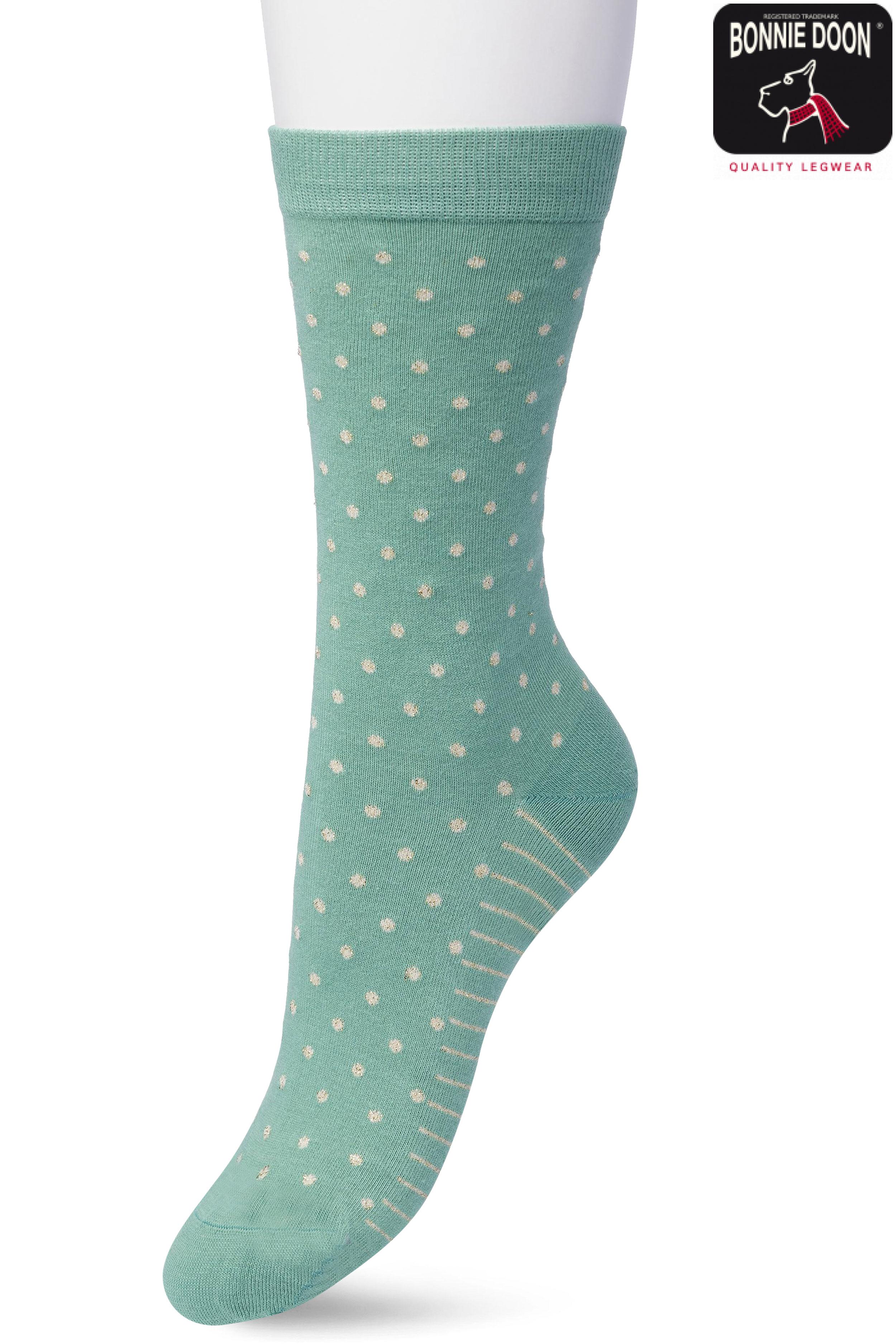 Lurex Dots sock Malachite green