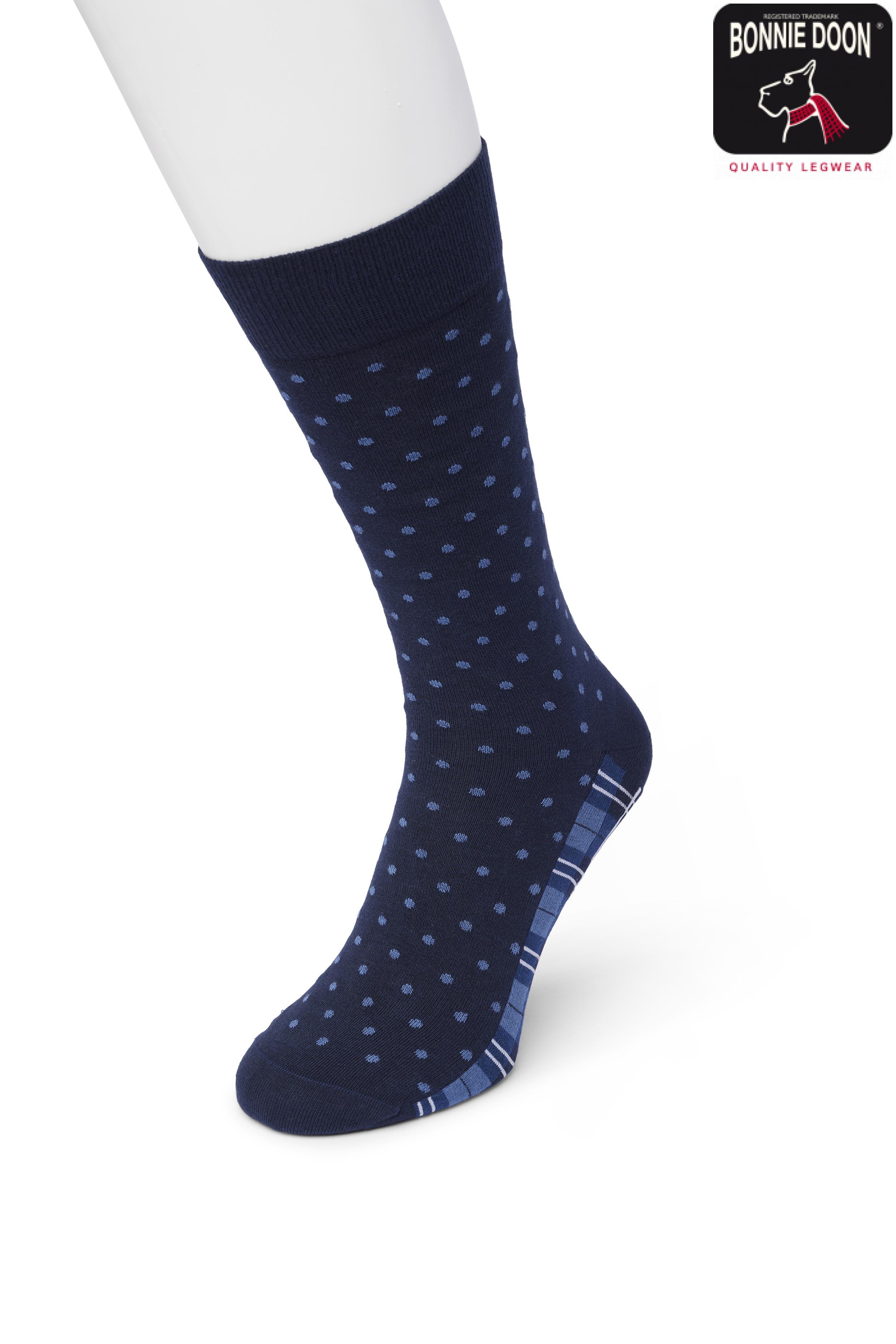Dots & Checks sock Dark blue