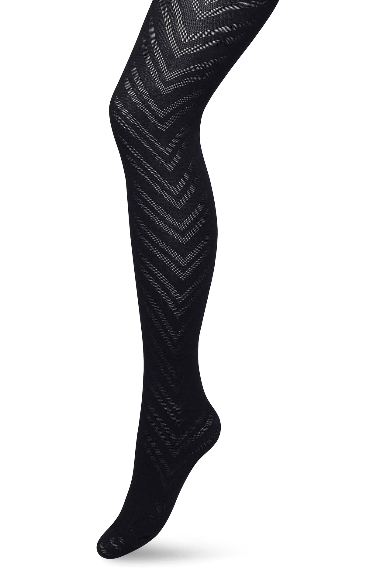 Zigzag tights Black