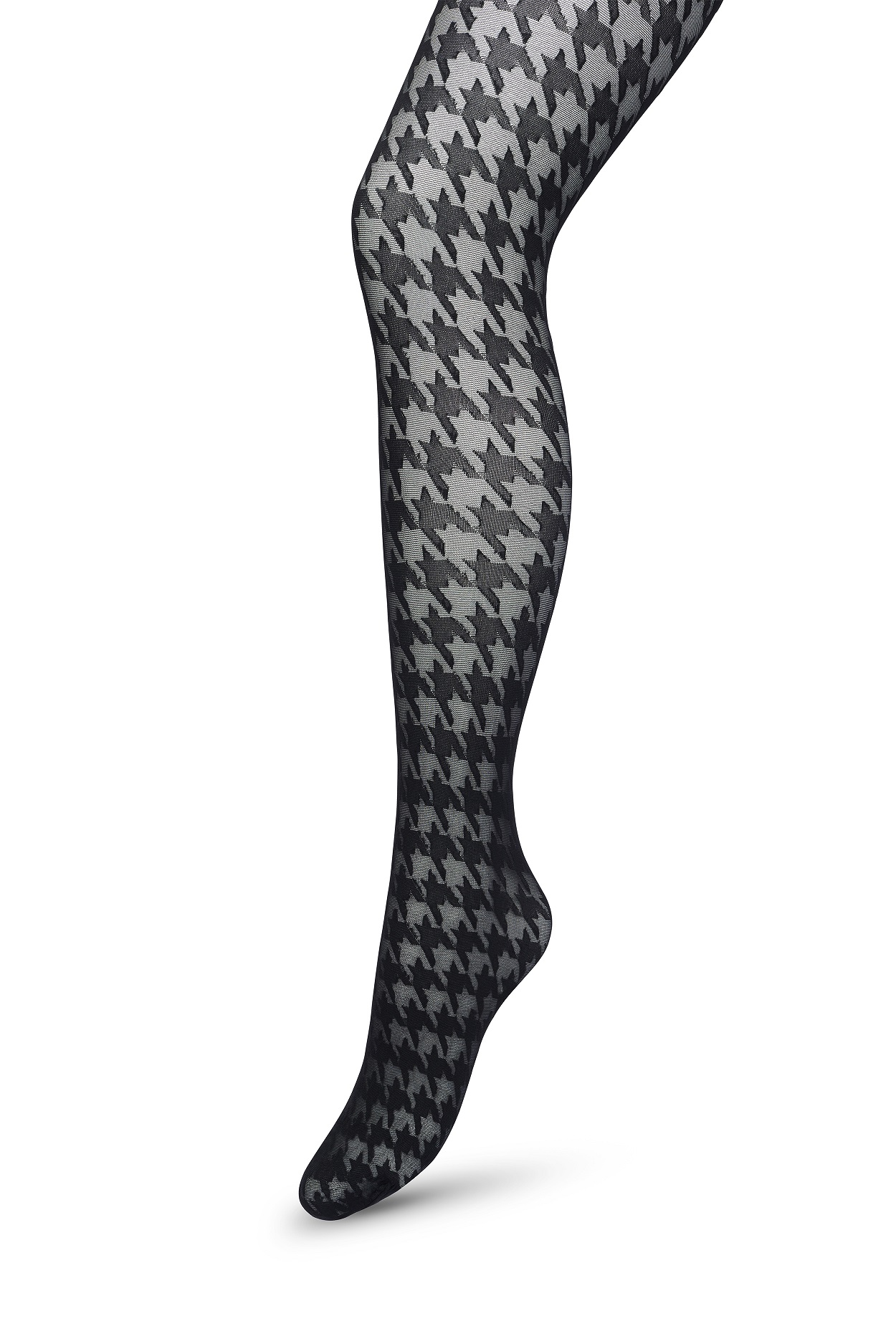 Houndstooth Tights Black