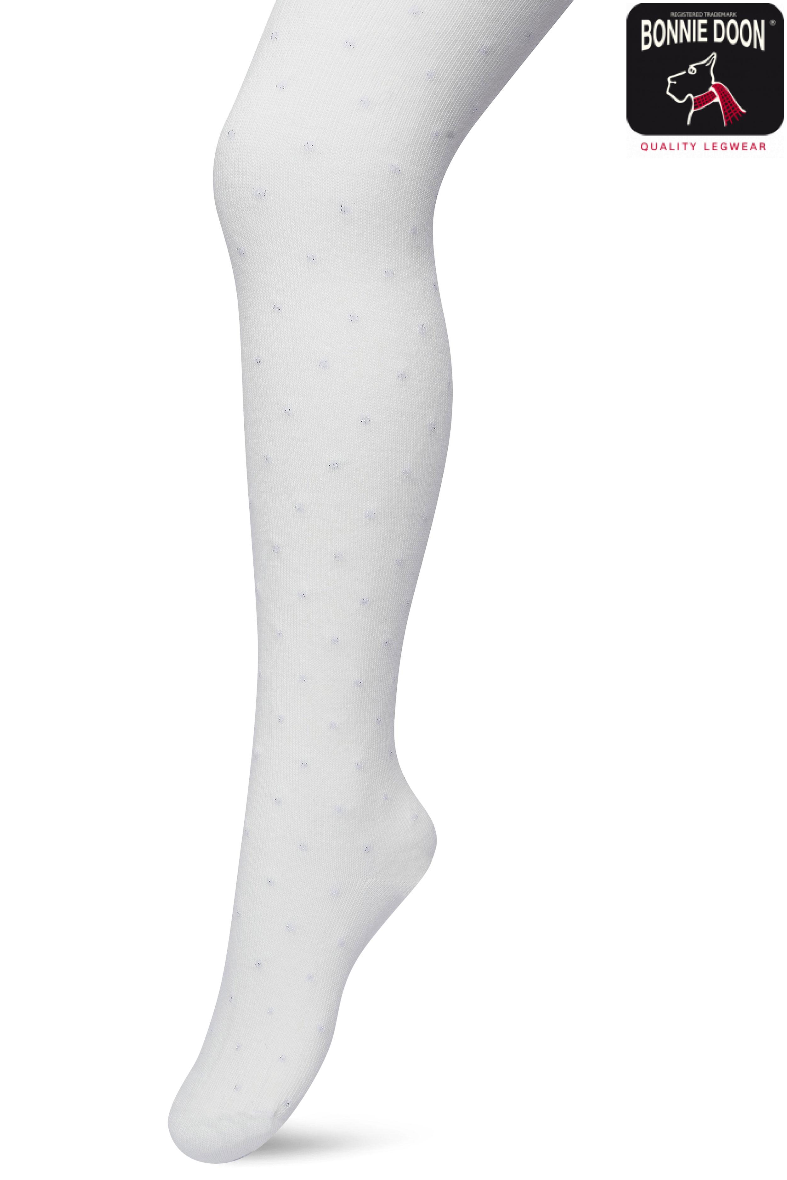 Lurex Dots tights Off white