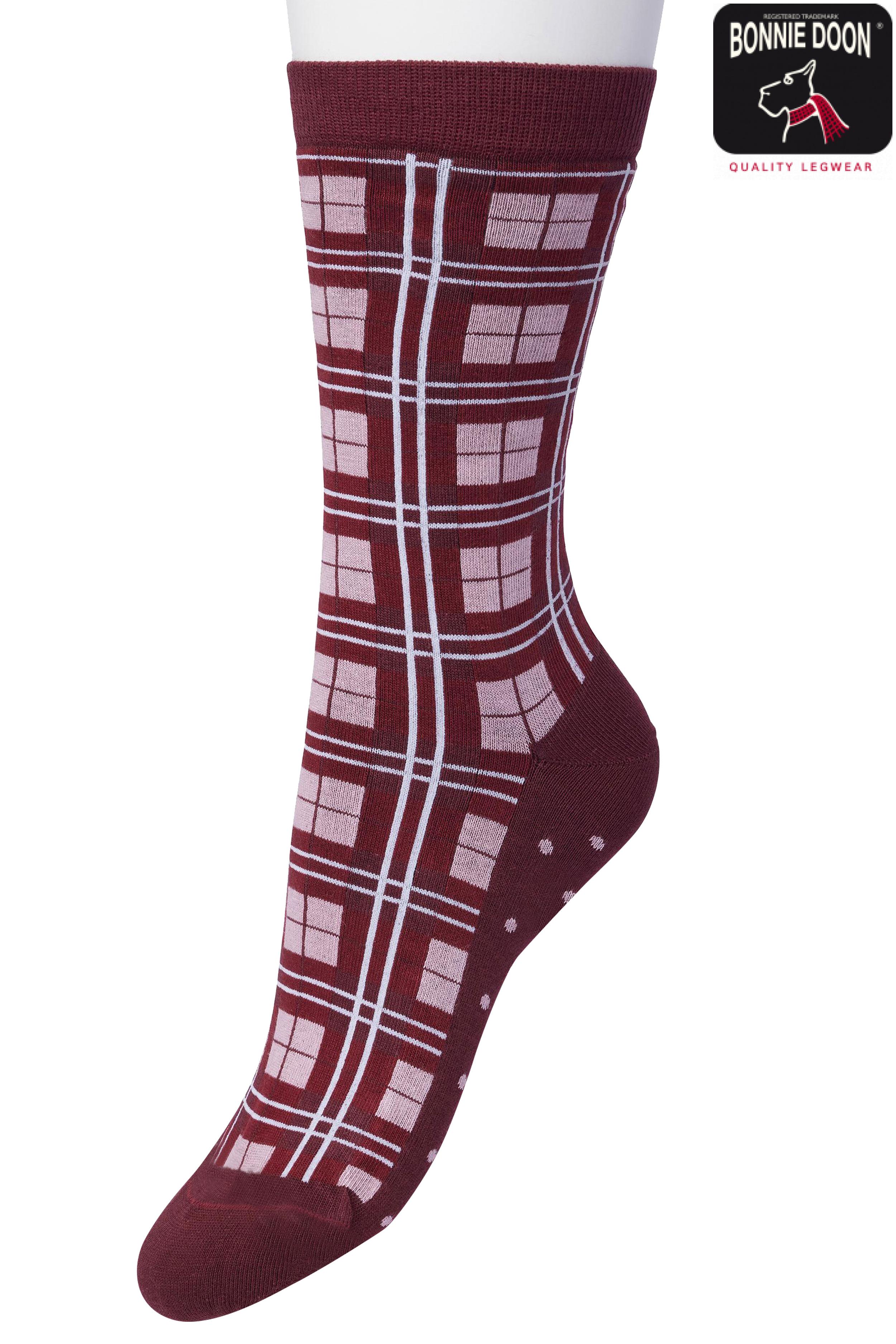 Big Checks sock Mesa rose