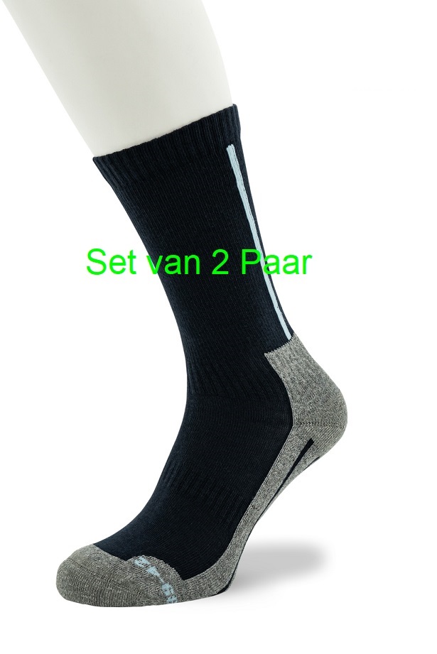 Working Sock Cotton set of 2 pairs Dark blue blue