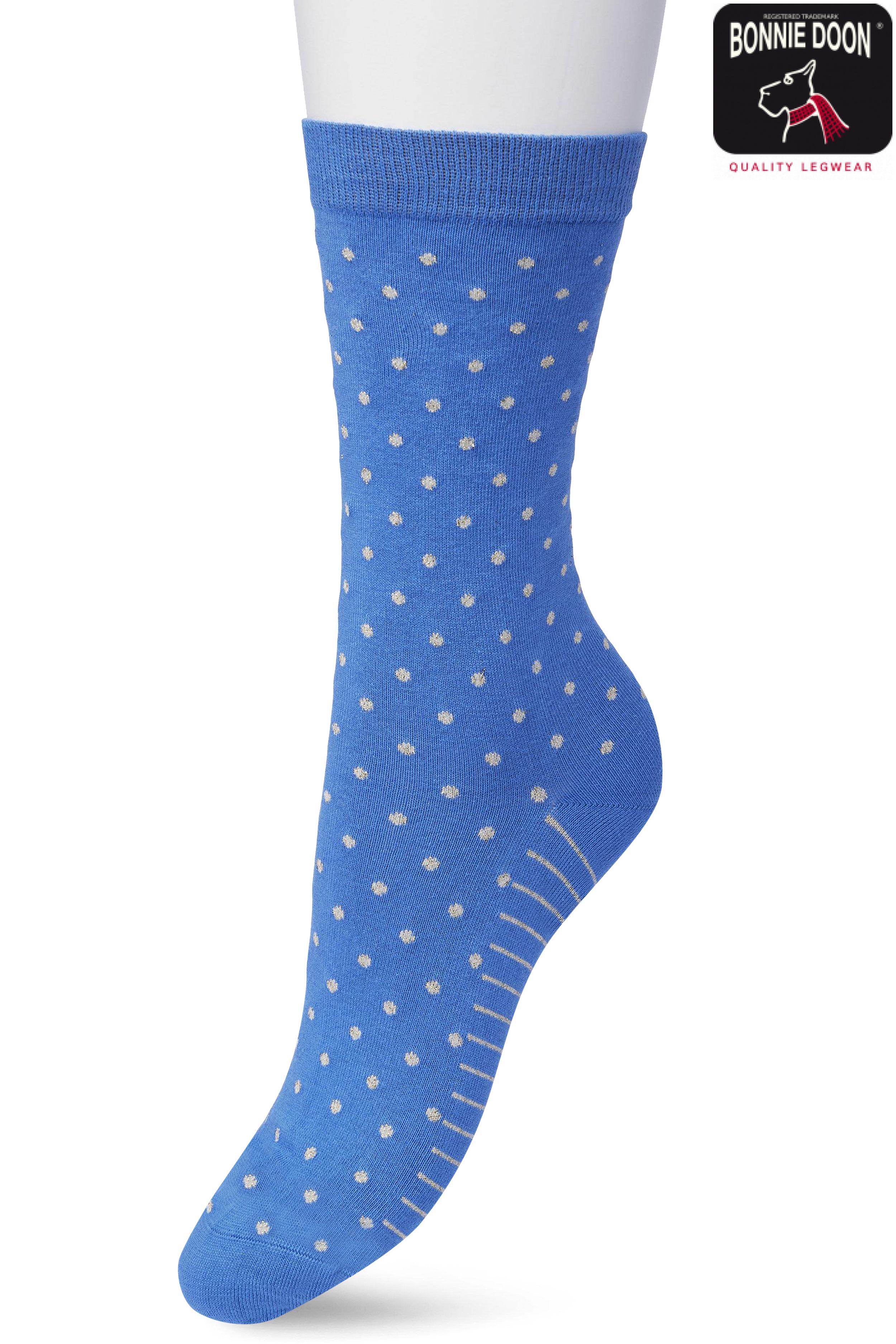 Lurex Dots sock Strong blue