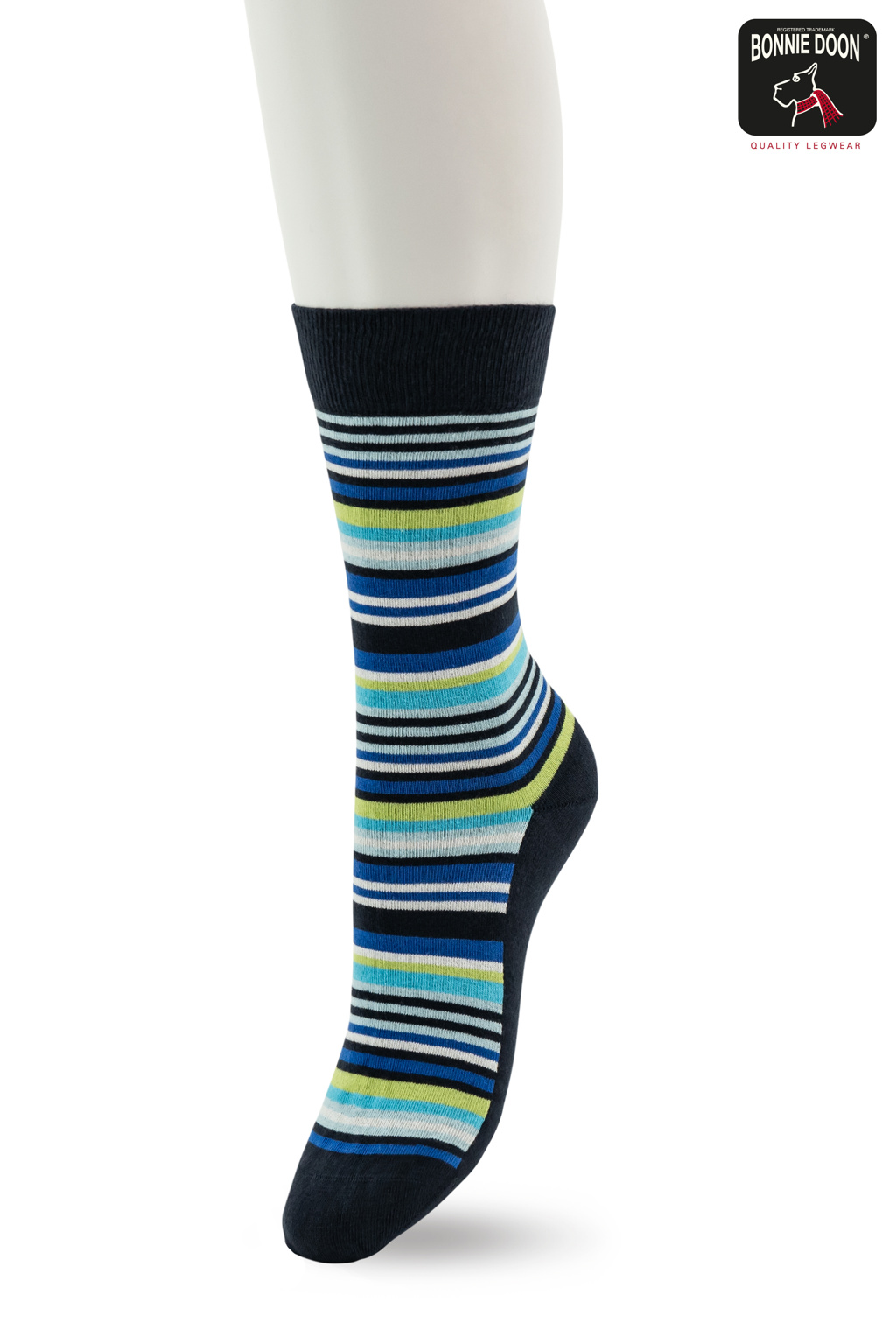 Funky Stripes sock Black iris