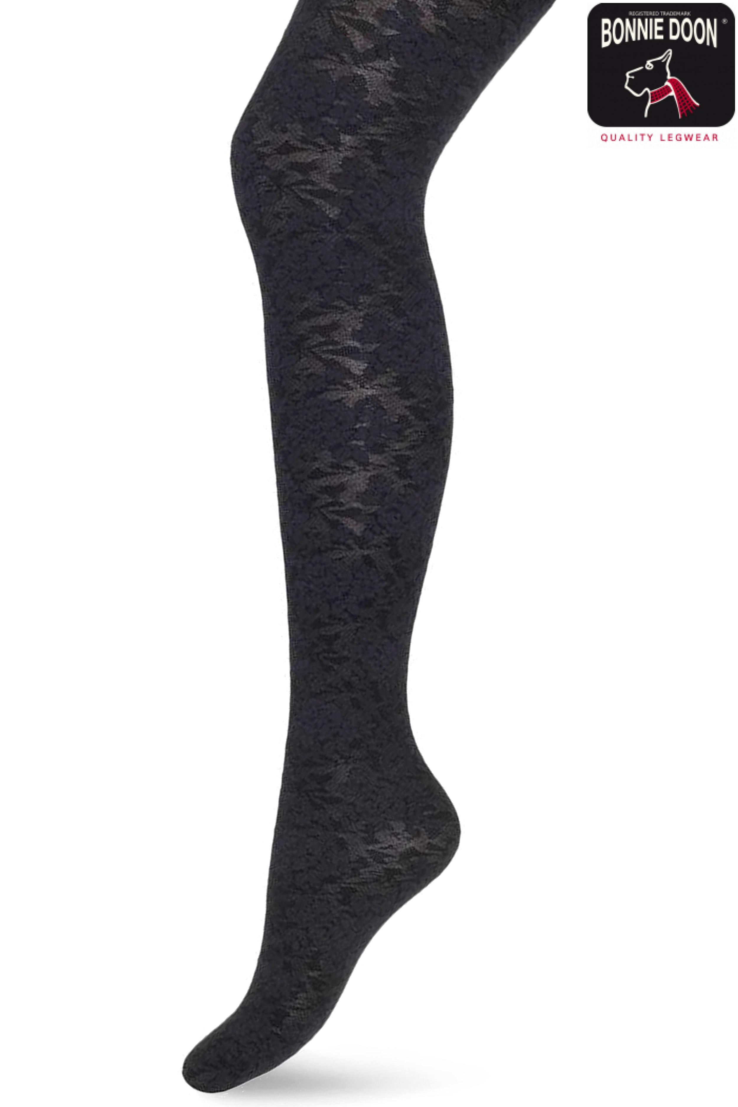 Layered Lace Tights Dark grey