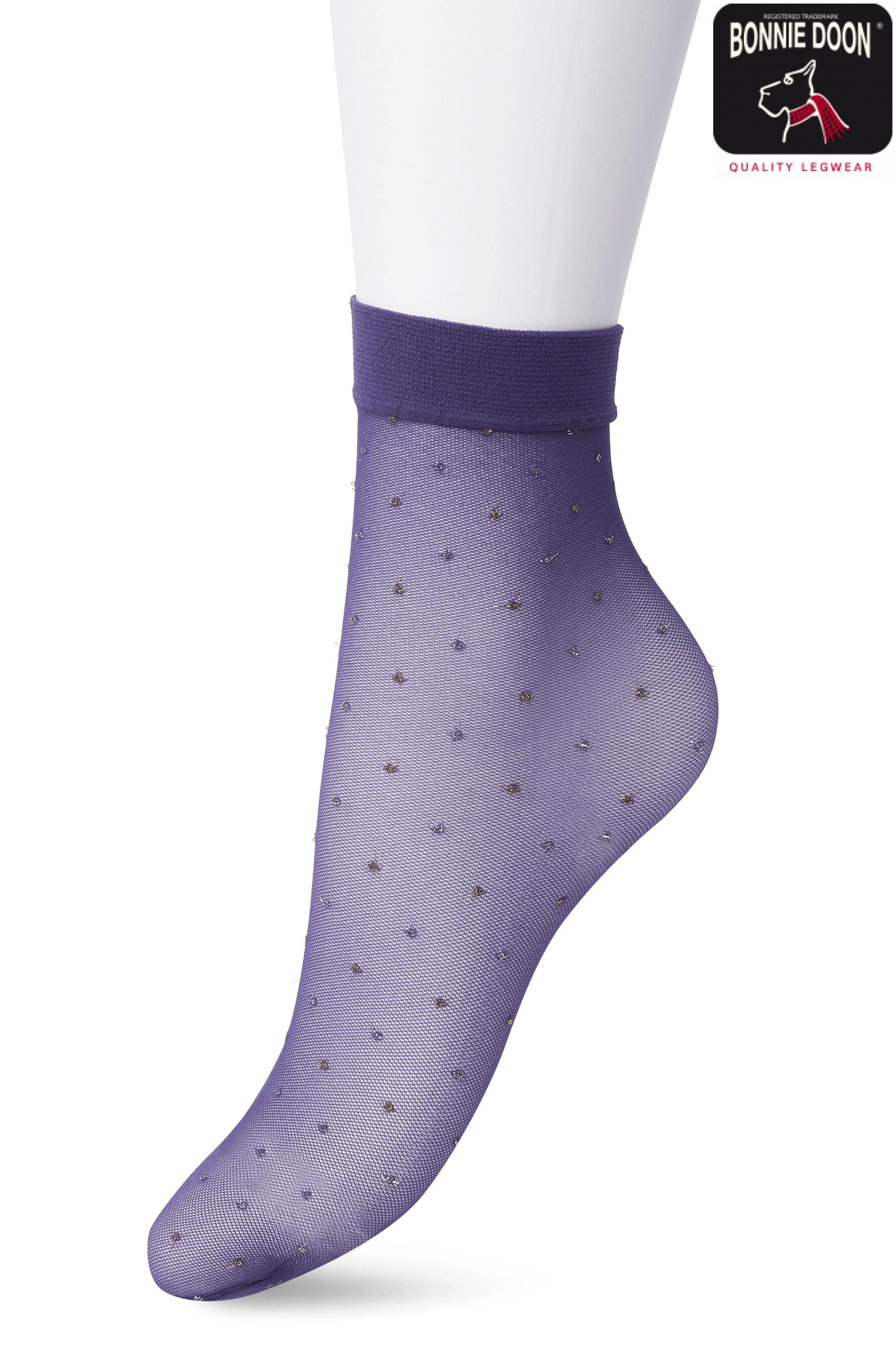 Lurex Party sock Purple velvet