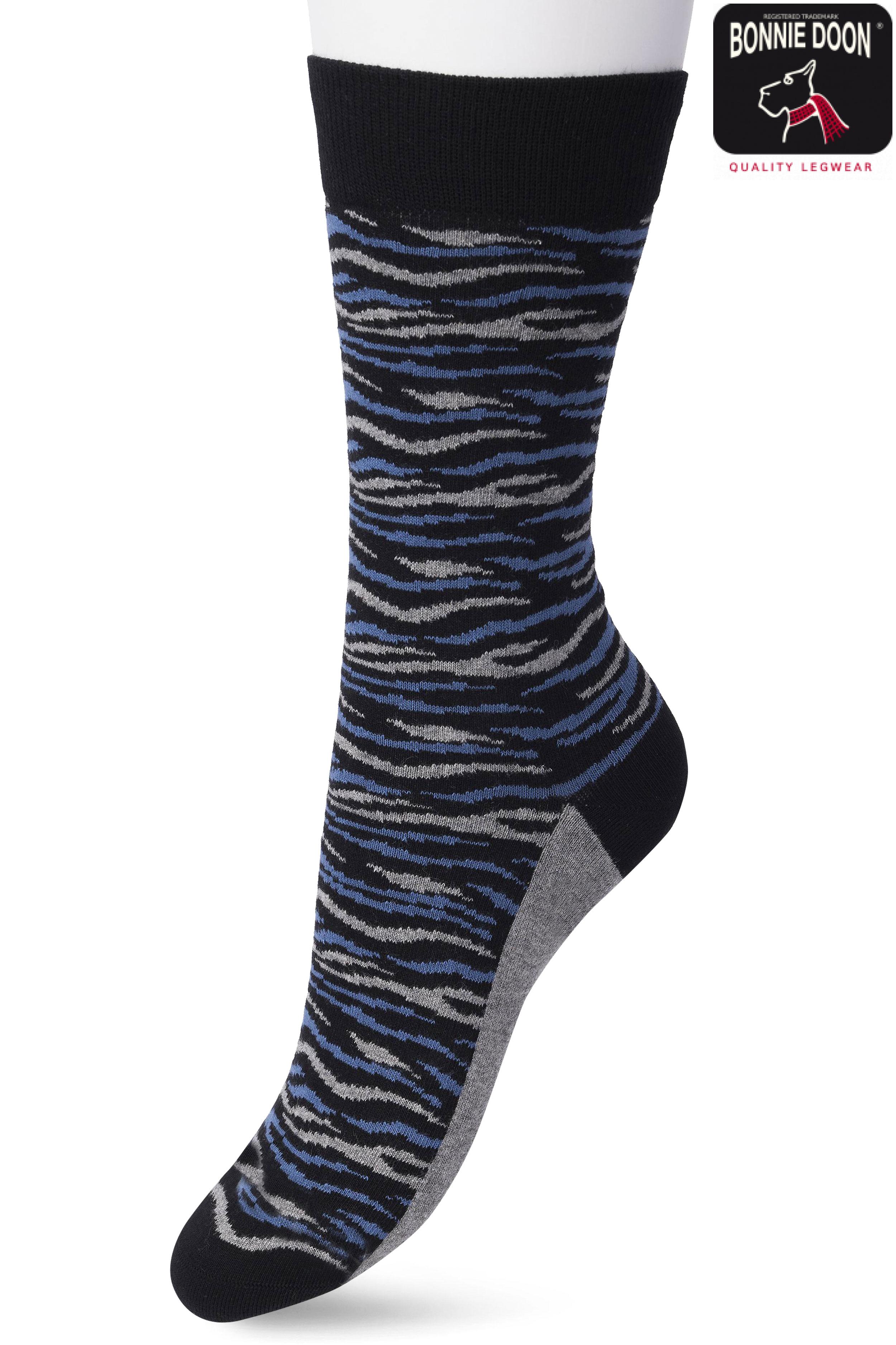 Zebra sock Black
