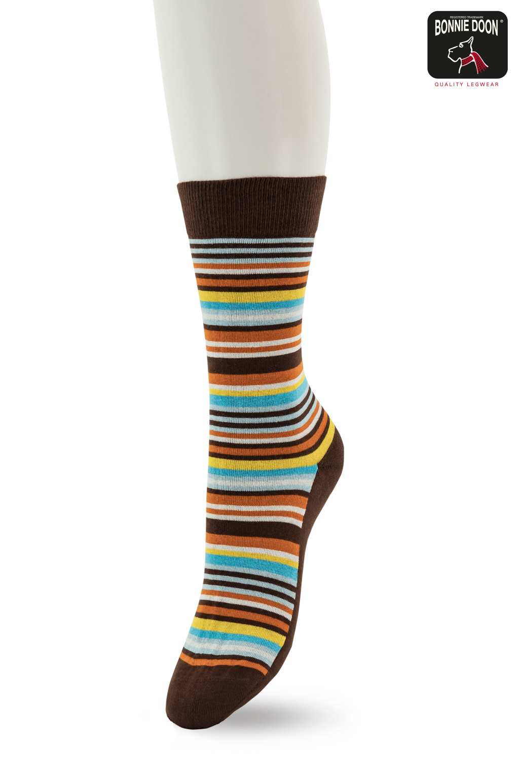 Funky Stripes sock Capuchino