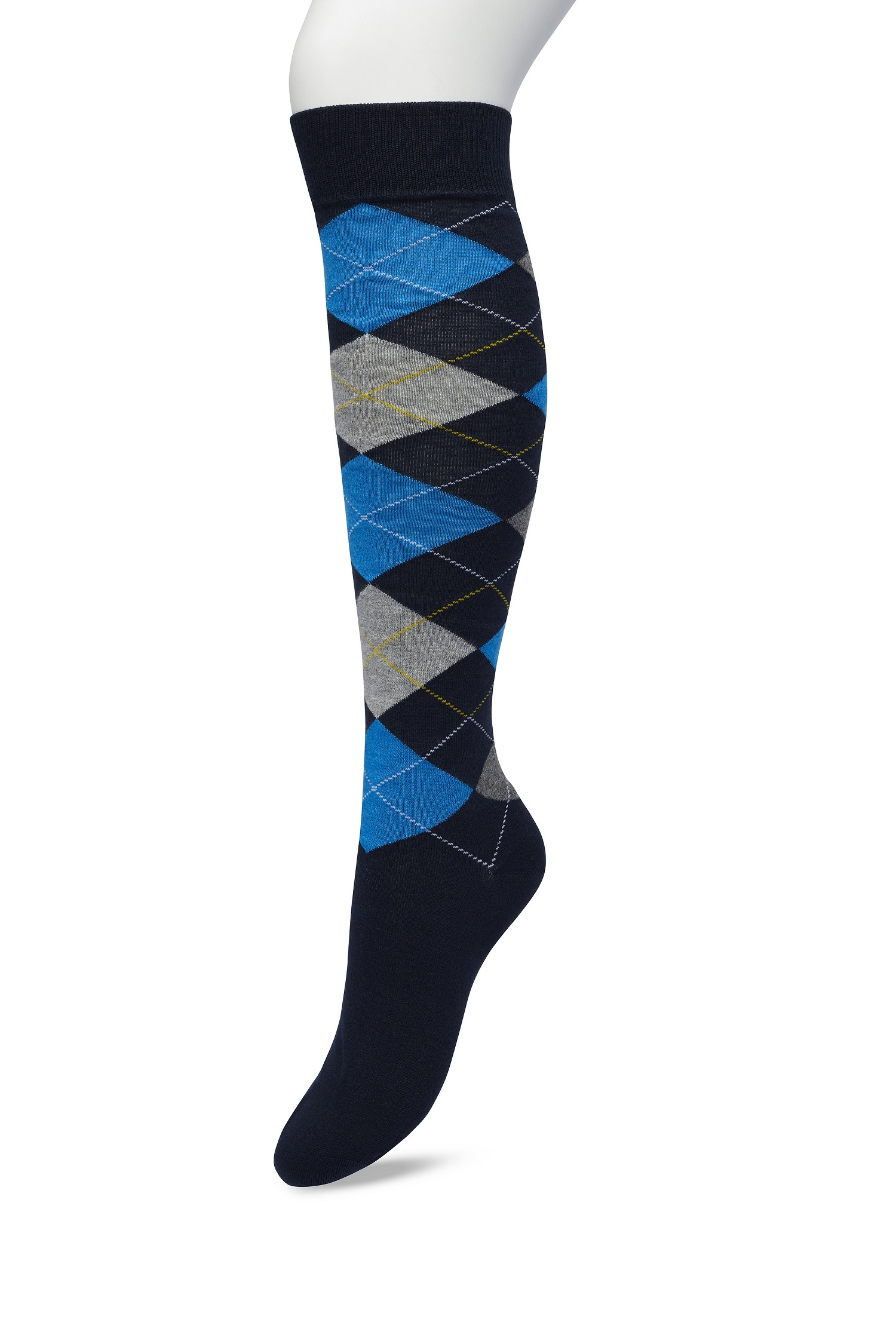 Argyle knee high Navy