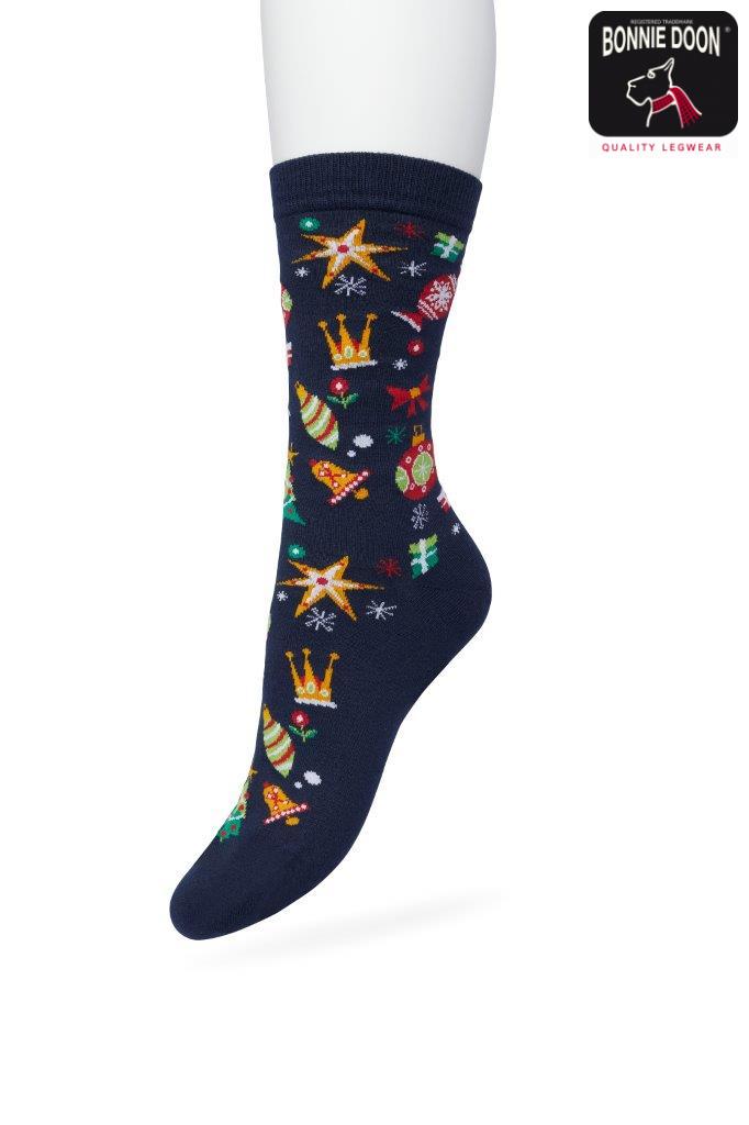 Christmas Spirit sock Dark blue