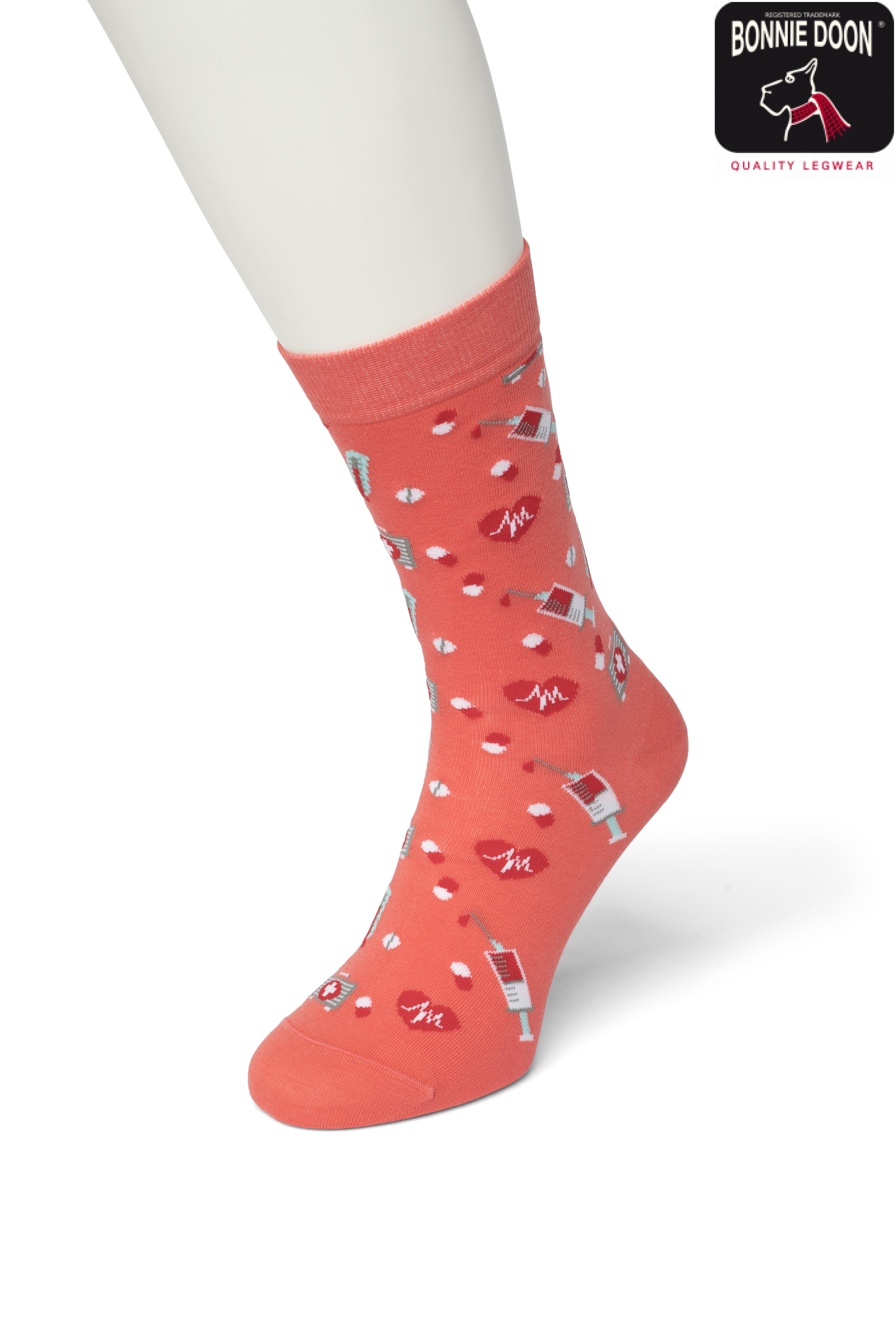 Medical sock Strawberry pink