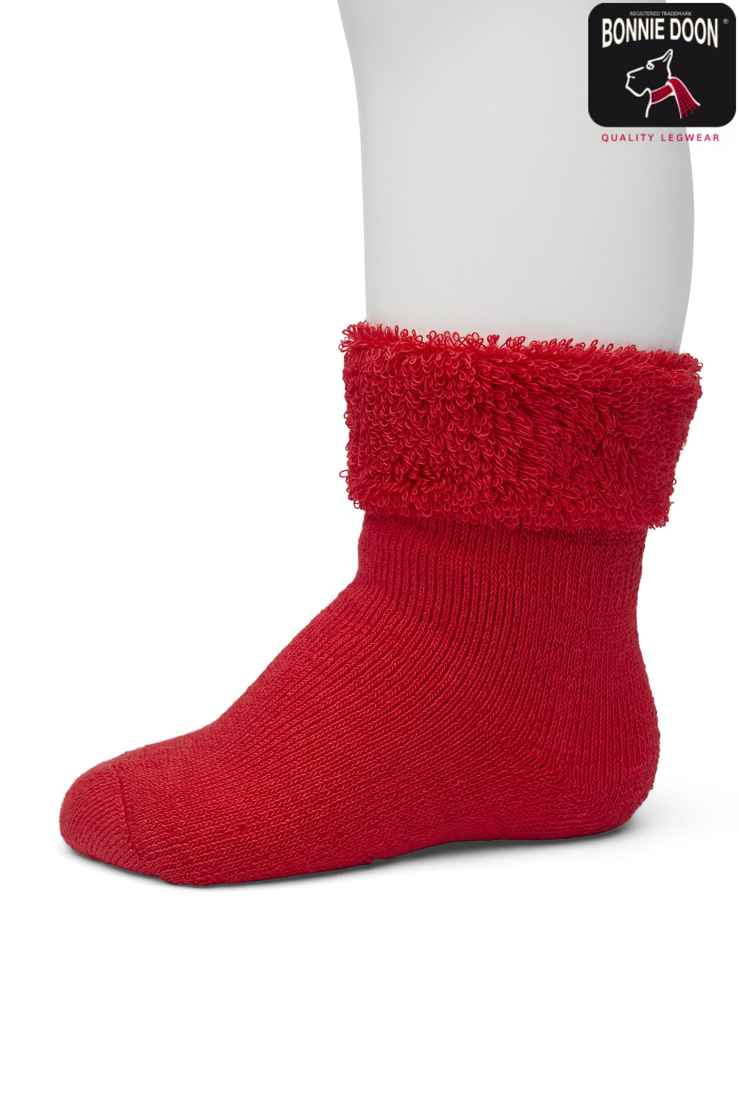 Cuffed Terry Bootie Organic Hibiscus