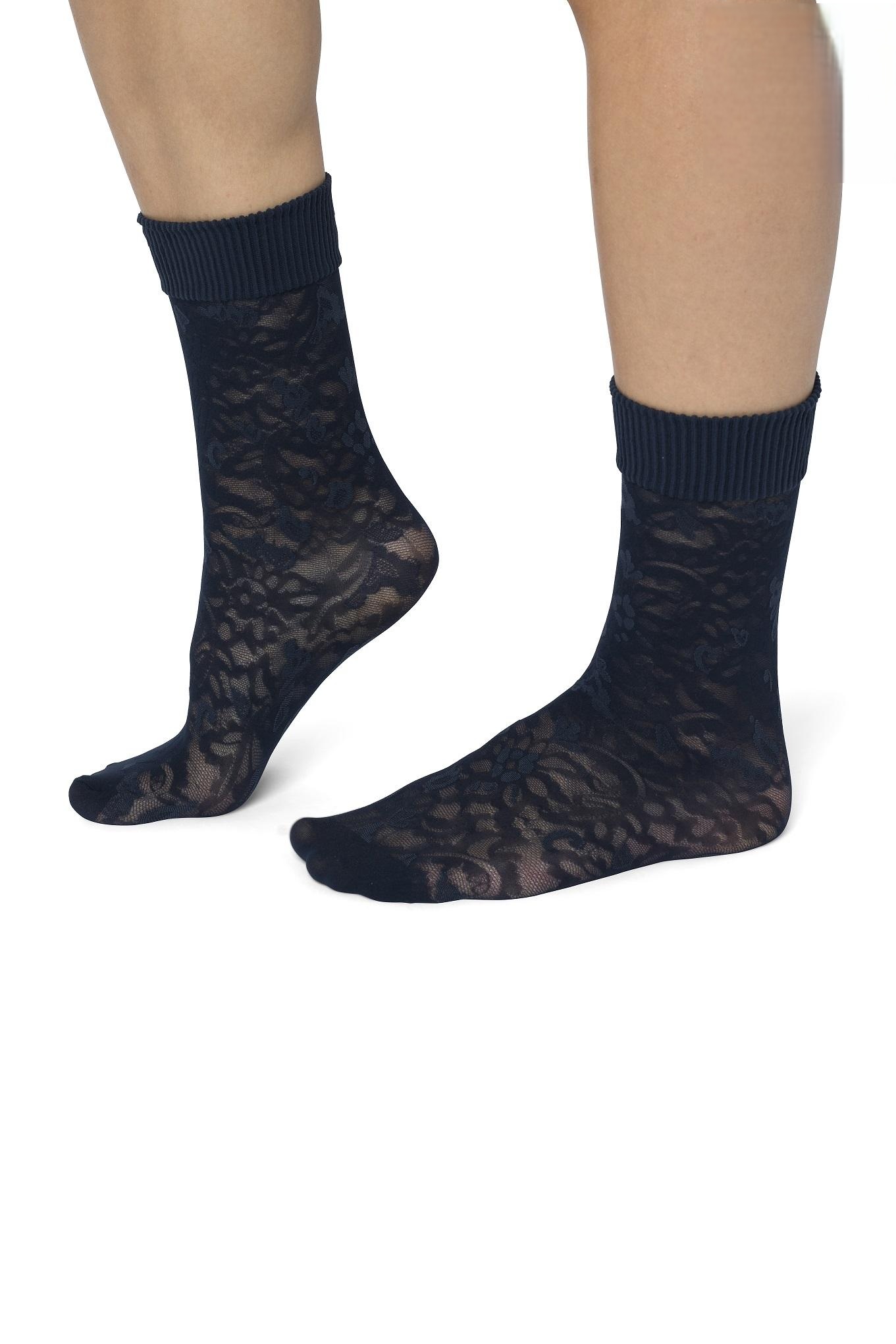 Flower sock Navy