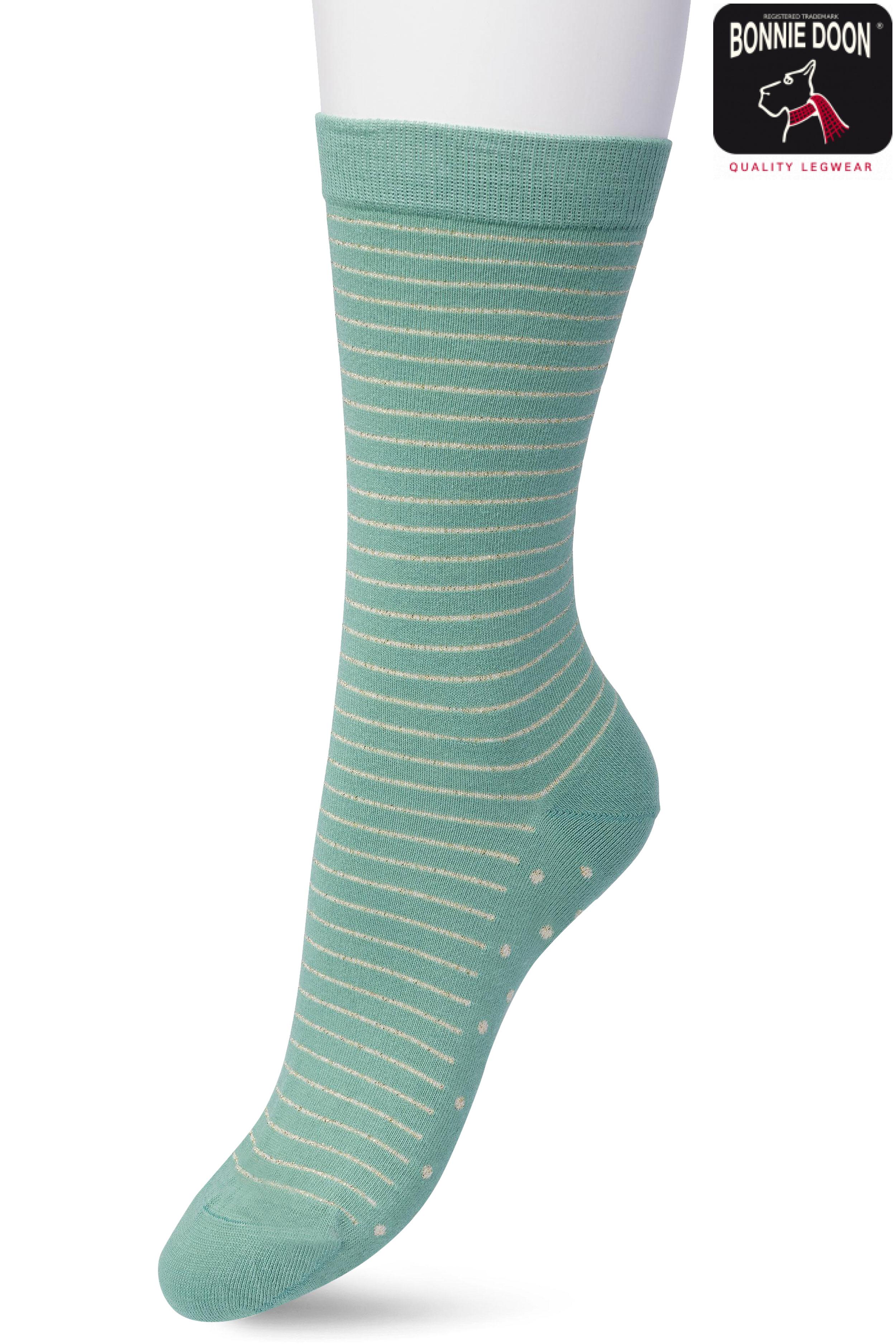 Lurex Stripe sock Malachite green