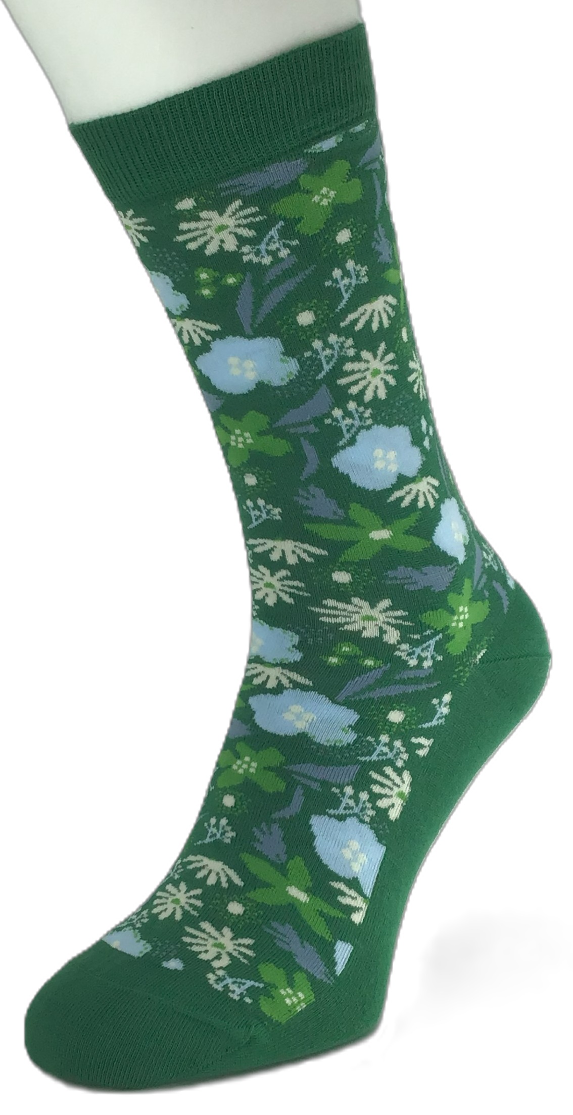 Flower Drop Socks Jungle green