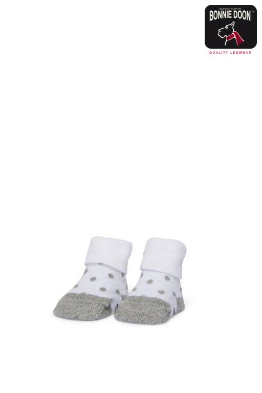 Newborn Dots sock Organic Light grey heather