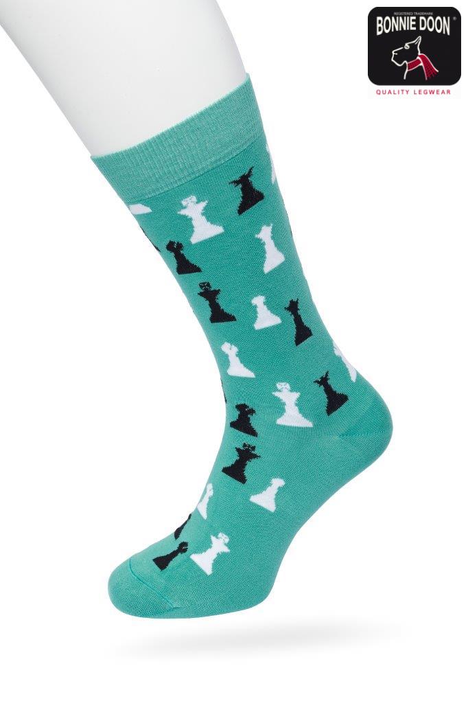 Chess Sock Deep sea green