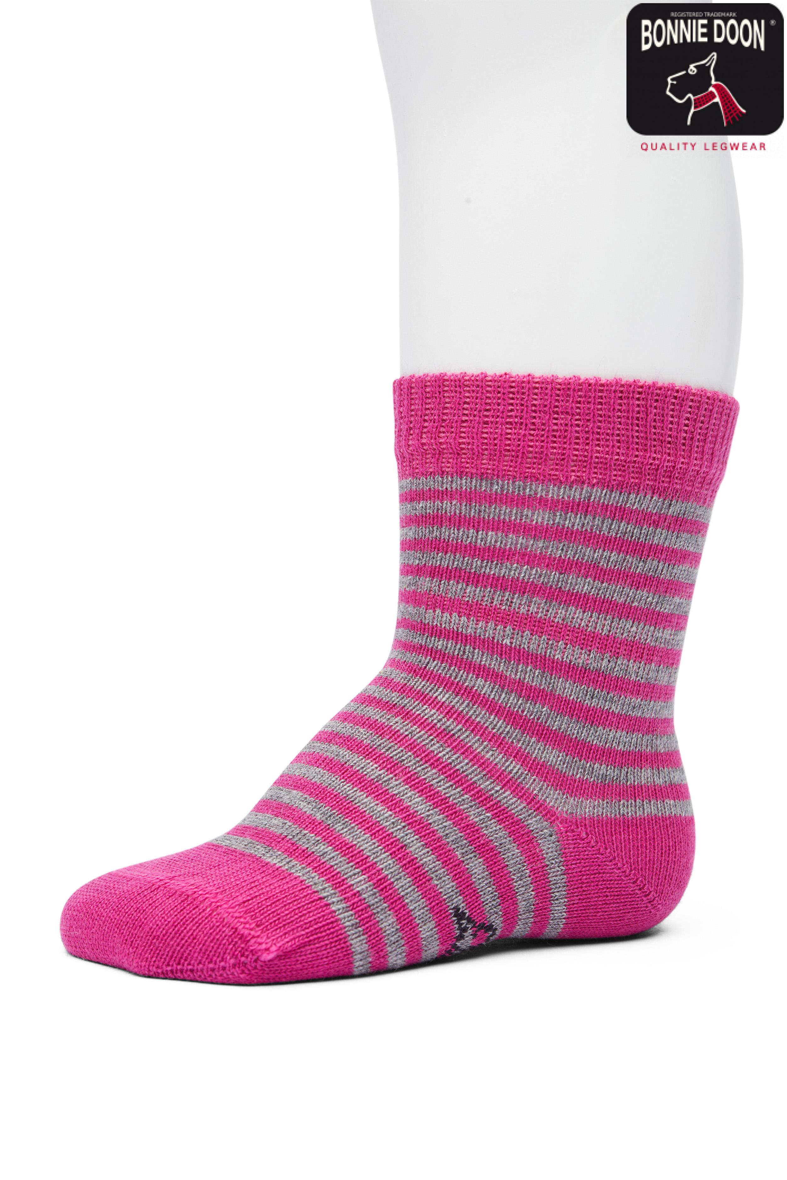Basic Stripe sock Organic Rose violet