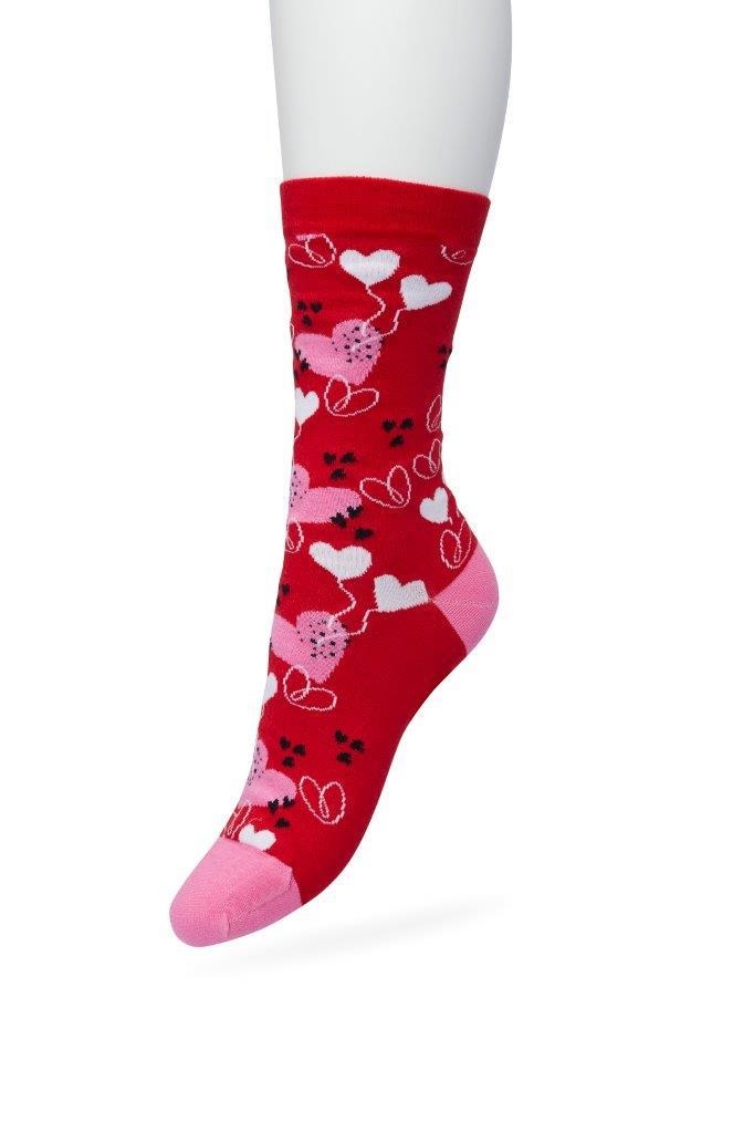Love sock Chinese red