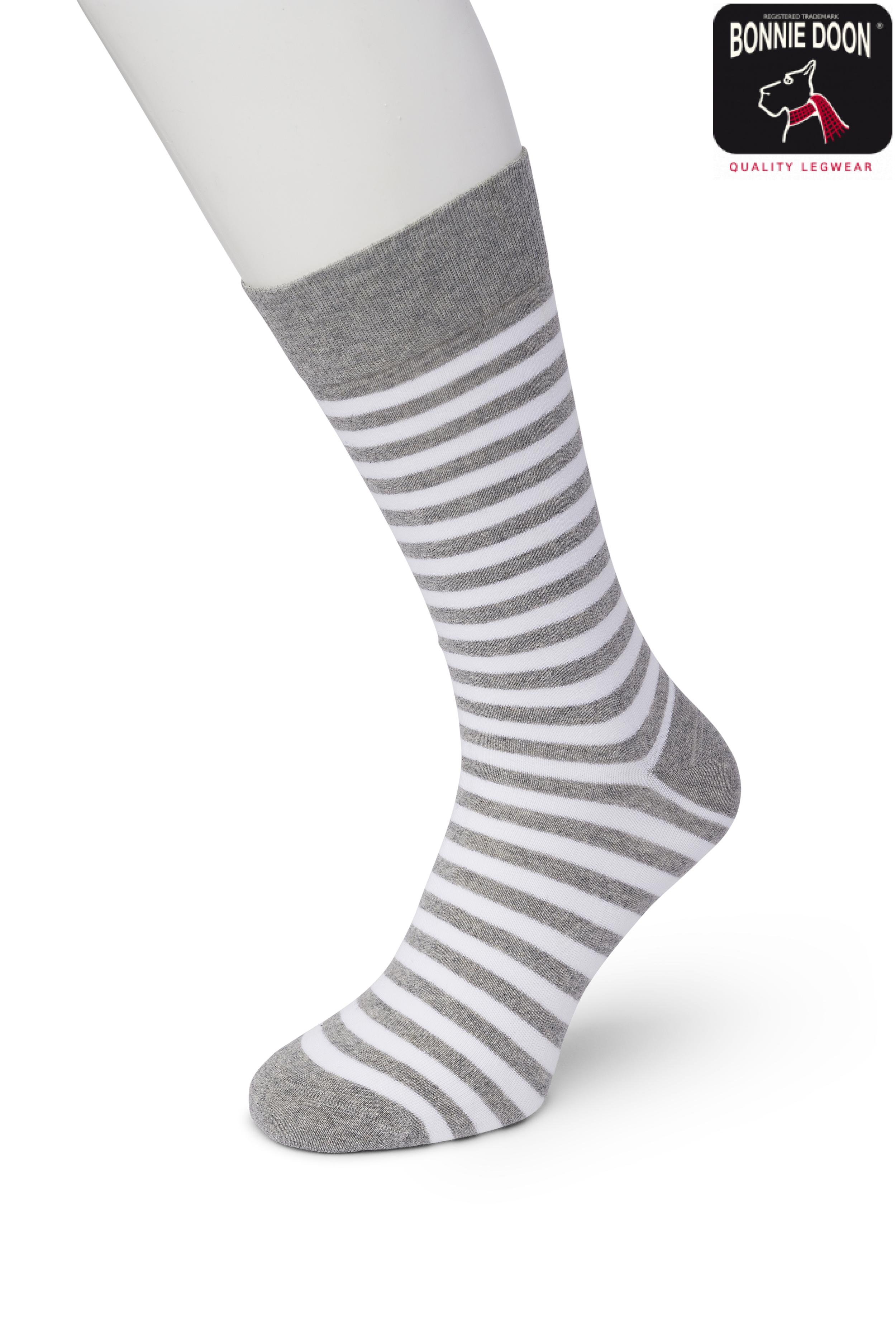 Basic Stripe sock Light grey heather