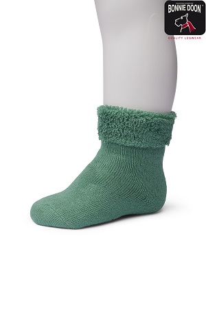 Cuffed Terry Bootie Organic Malachite green