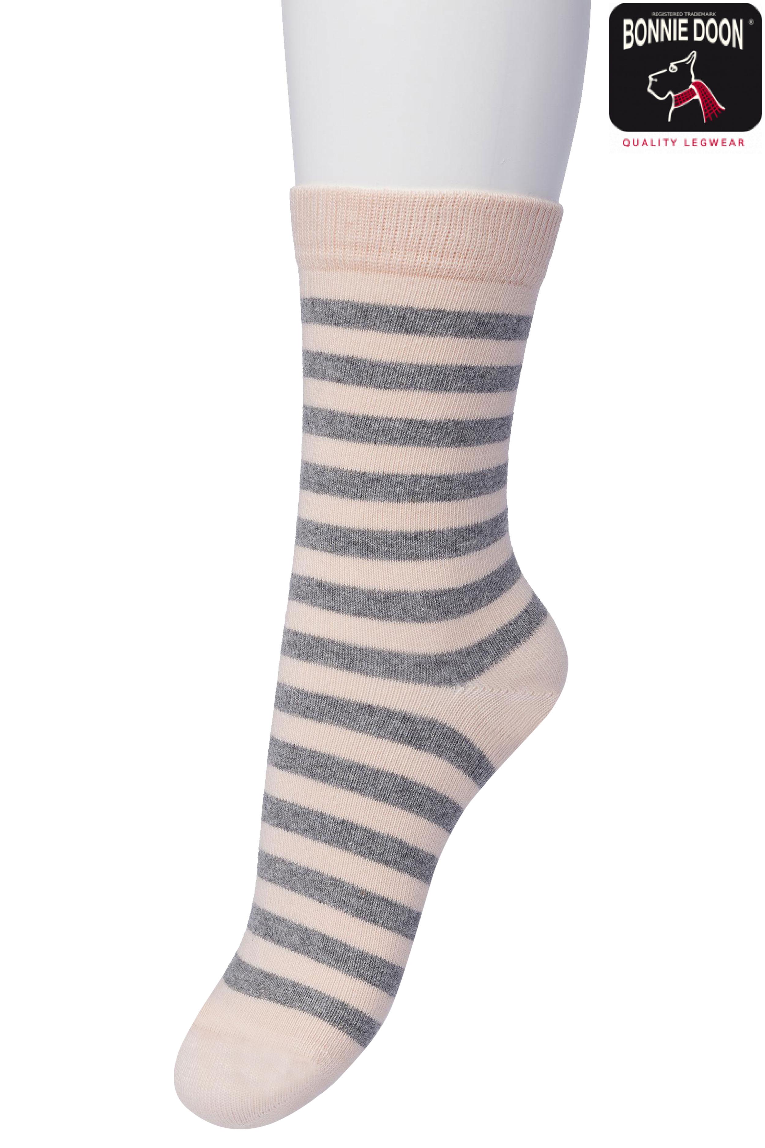 Basic Stripe sock Allmost apricot