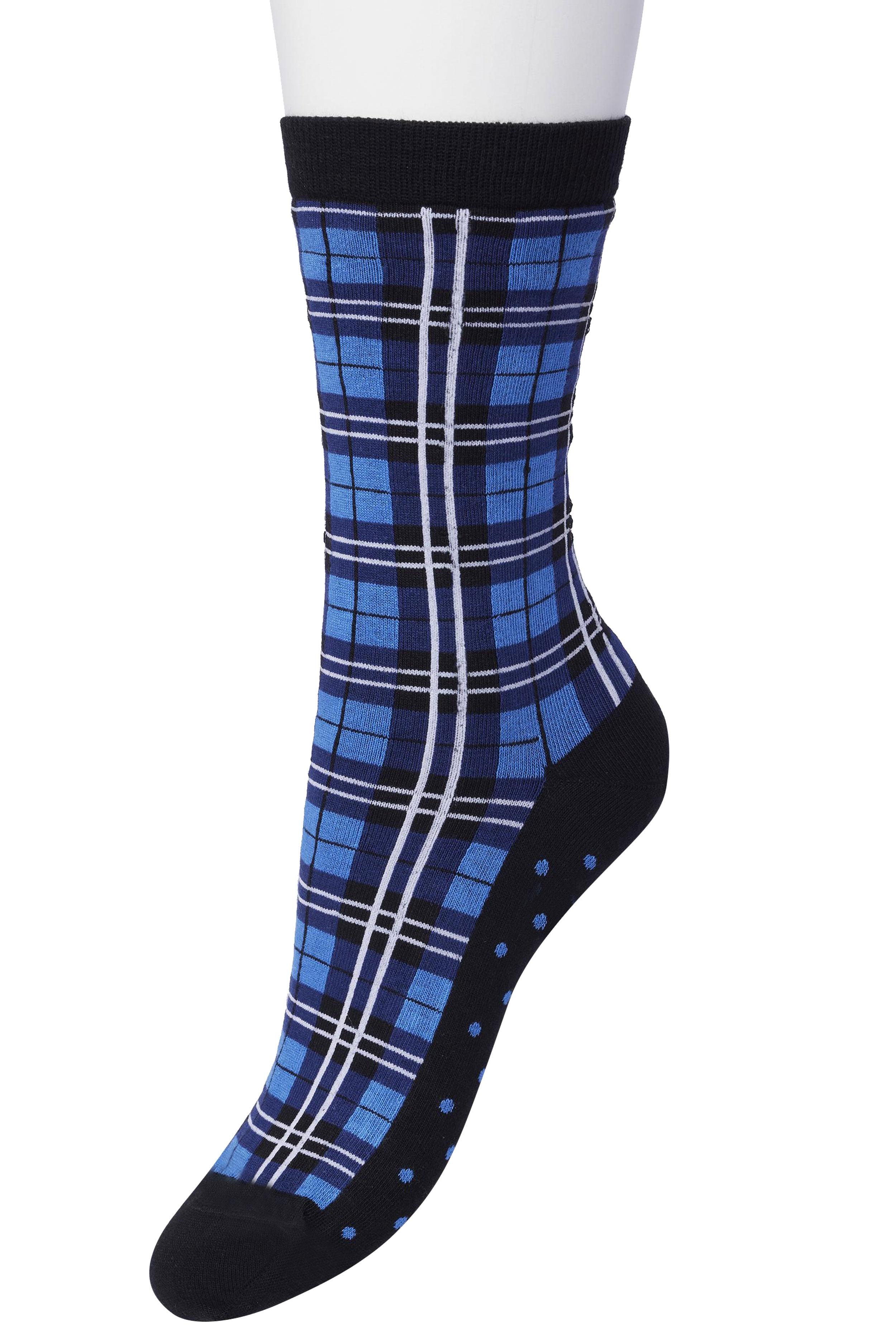 Big Checks sock Strong blue