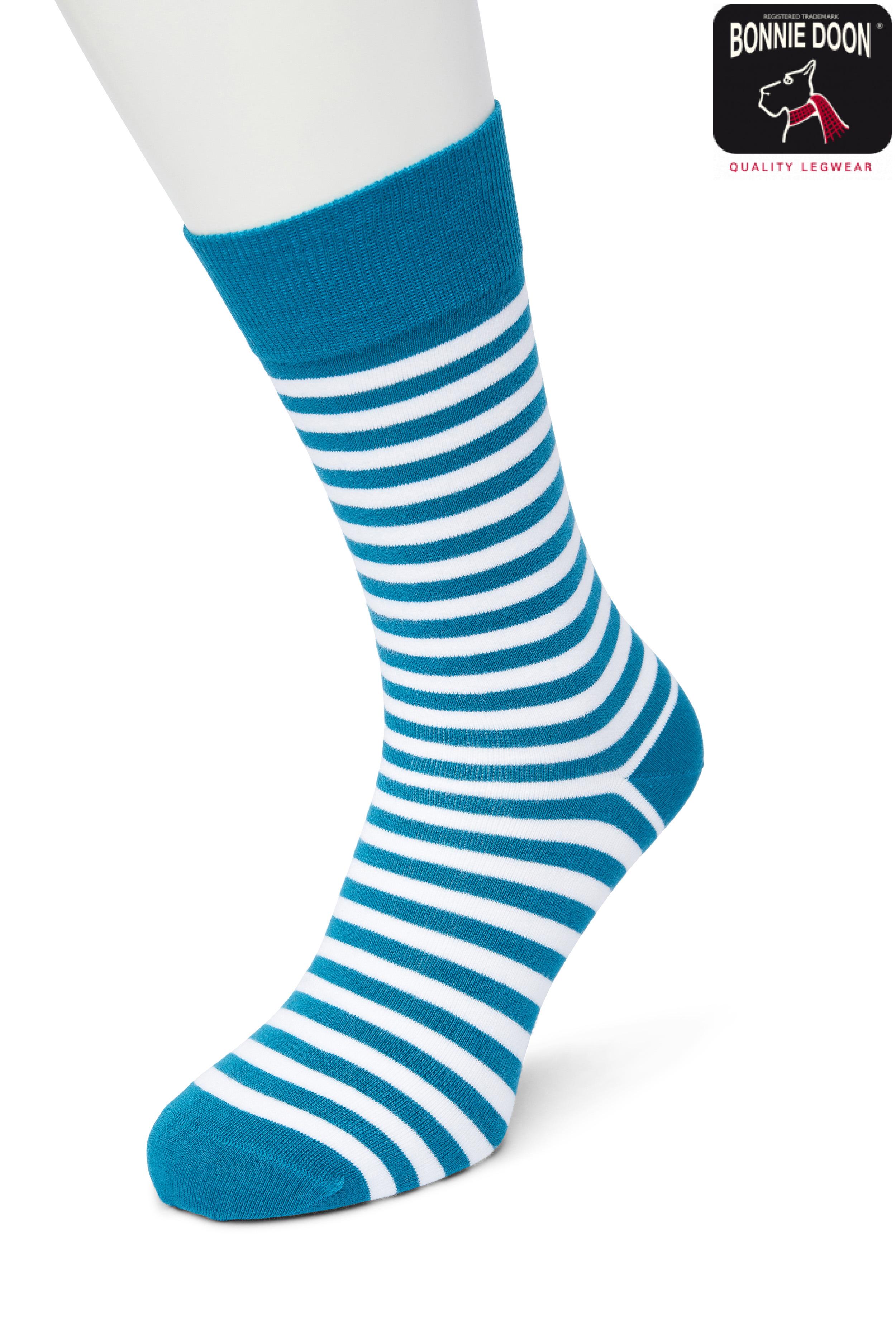Basic Stripe sock Deep lake