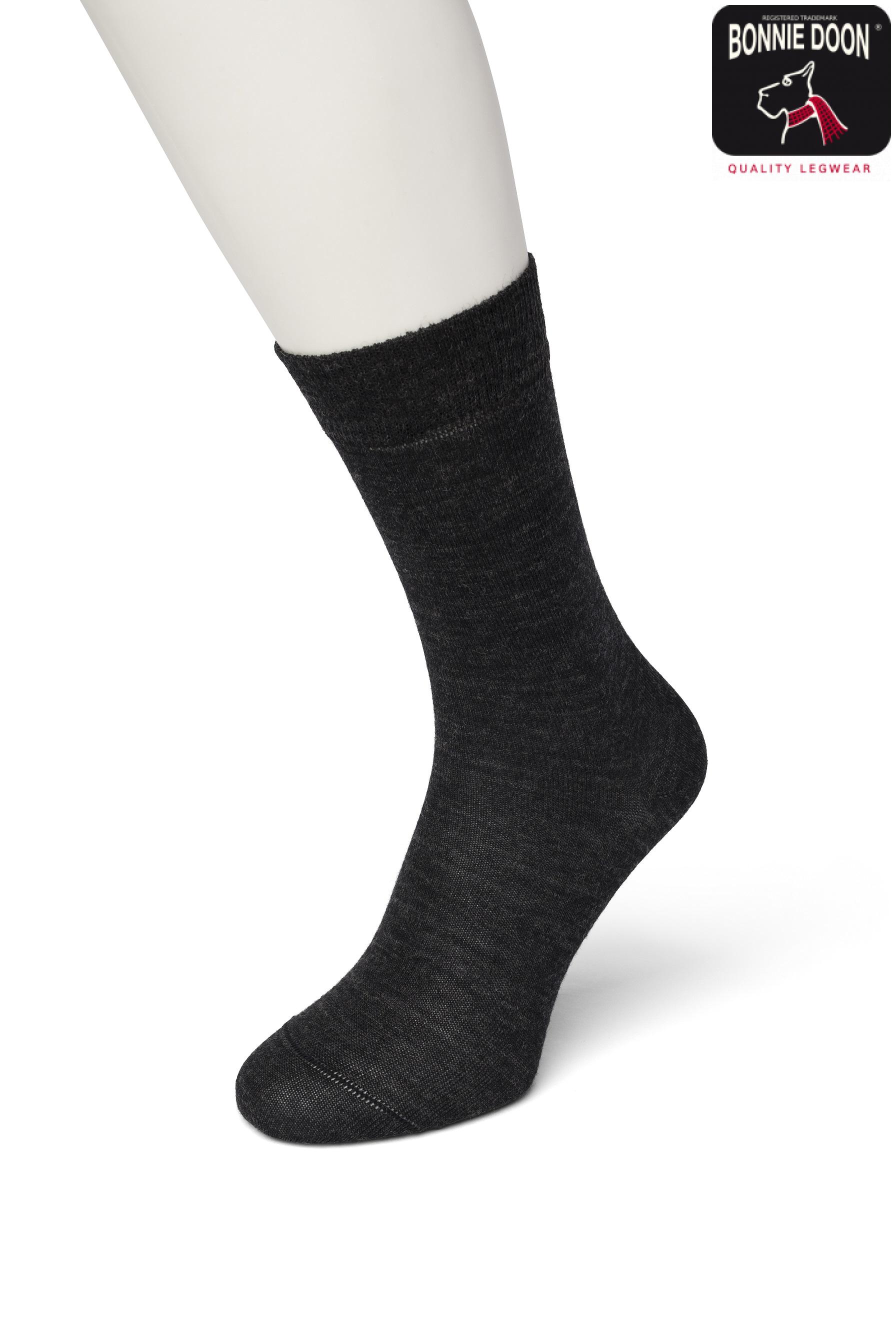 Wool/Cotton Sock Dark grey heather