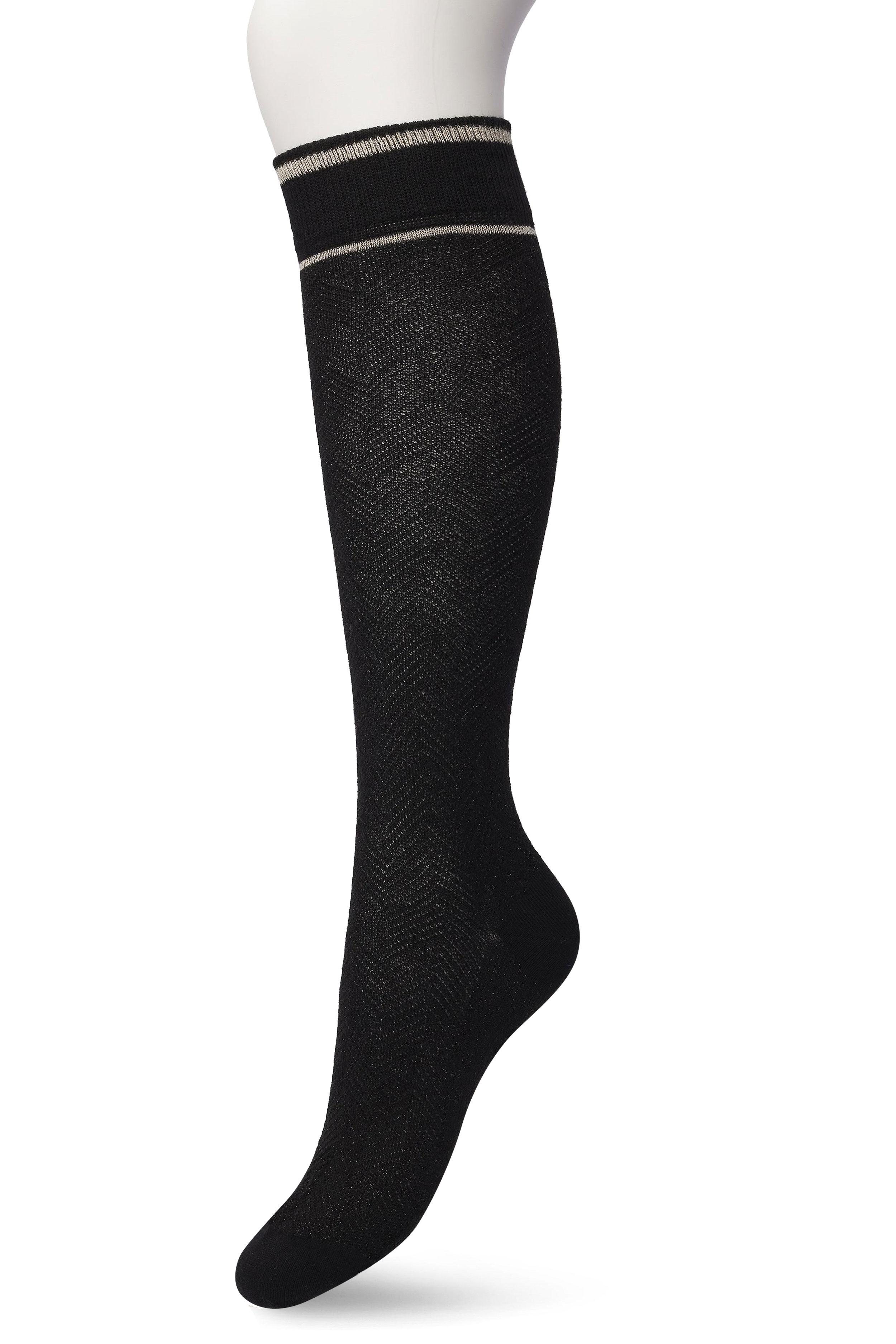 Glittering Herringbone knee high