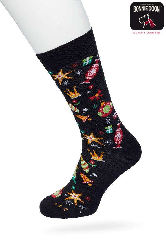 Christmas Spirit sock Black