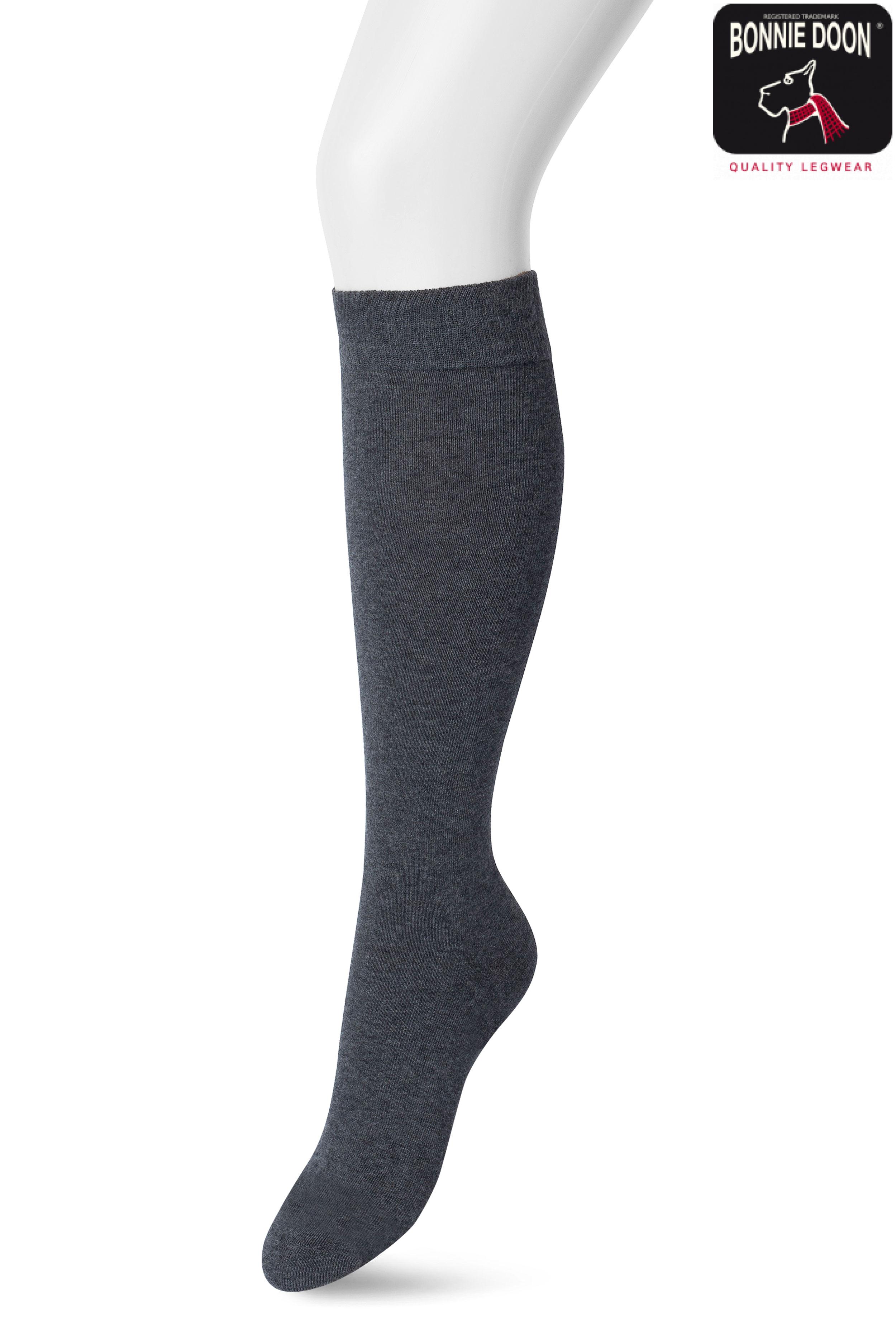 Cotton Knee-High Dark grey heather | Dark grey heather | 39-42 | 83430. ...